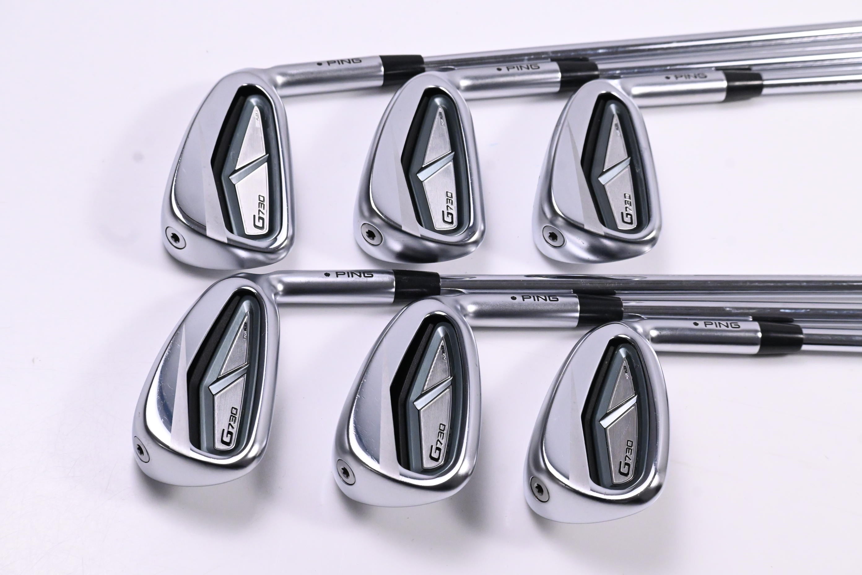 Ping G730 Irons / 5-PW / Black Dot / Stiff Flex Ping AWT 2.0 Shafts