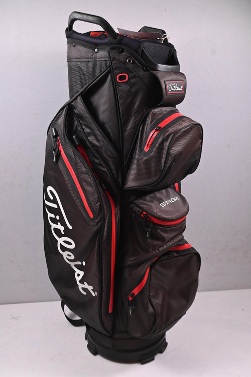 Titleist StaDry Cart Bag / 14-Way Divider / Black, Red