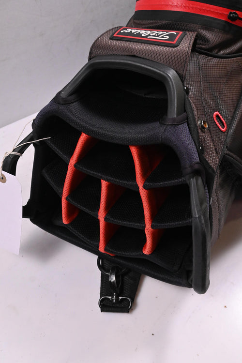 Titleist StaDry Cart Bag / 14-Way Divider / Black, Red