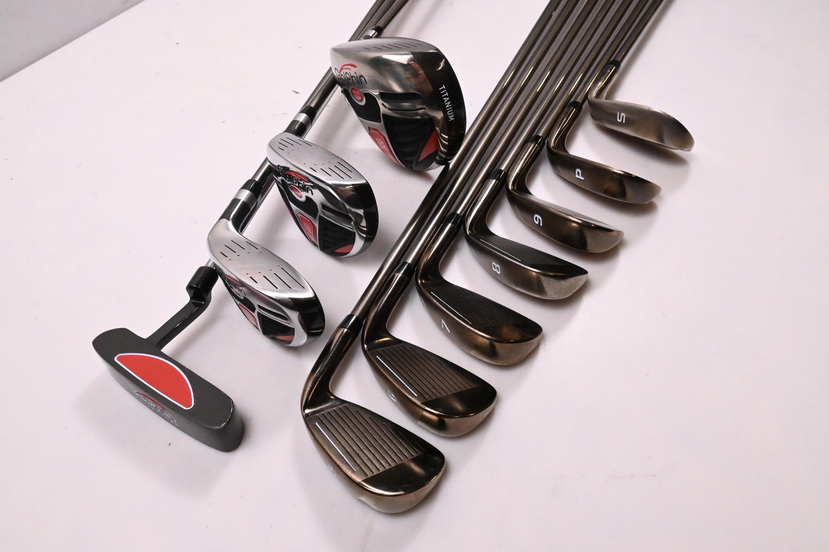 Left Hand Golphin 112 Package Set / Woods, Irons, Putter, Bag