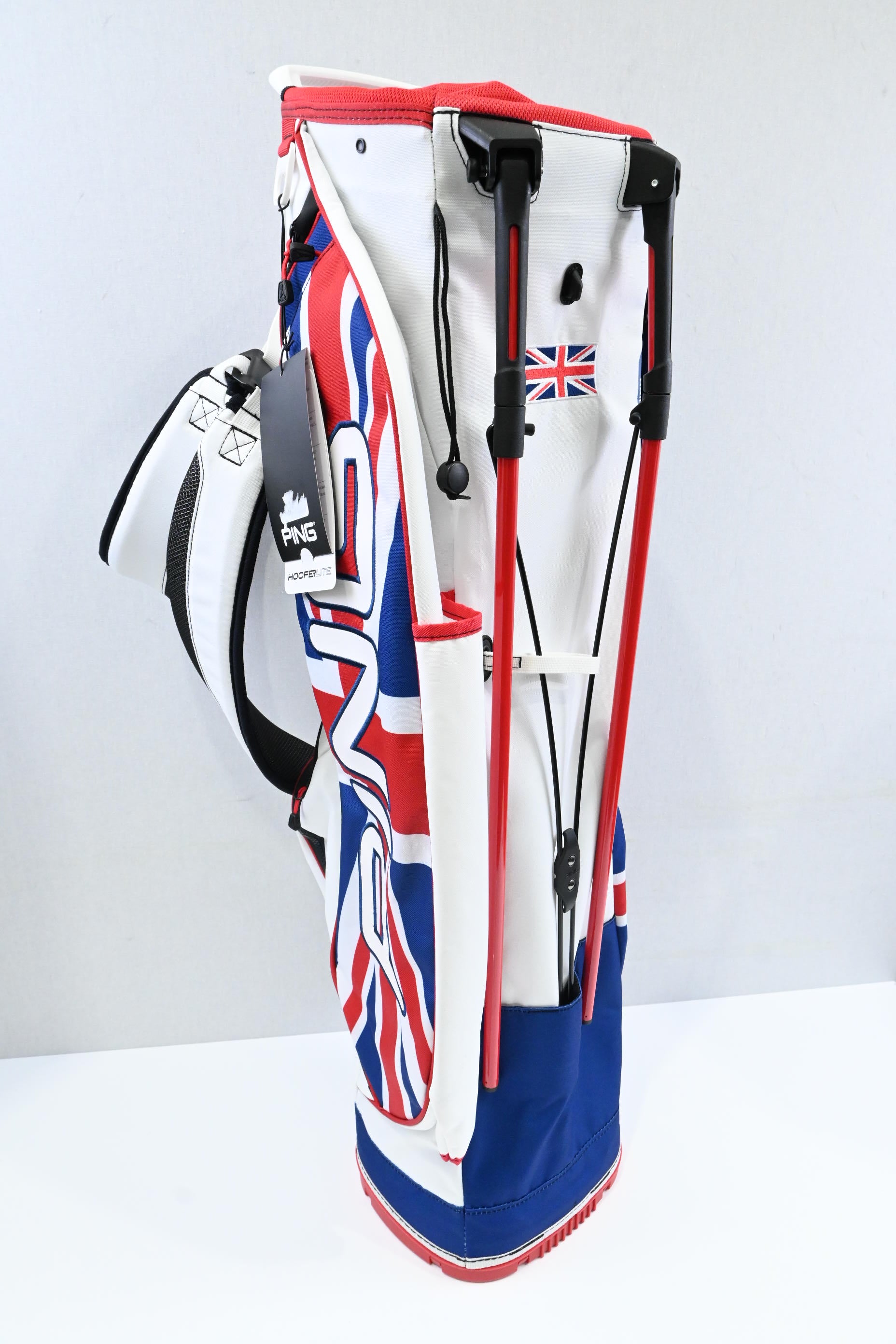 Ping Hoofer Lite Stand Bag / 4-Way Divider / White, Blue, Red