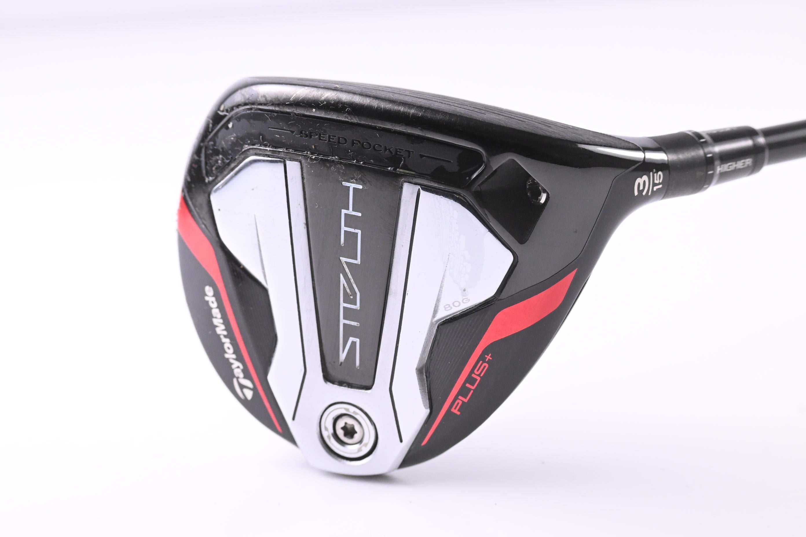 Taylormade Stealth Plus #3 Wood / 15 Degree / Stiff Flex Hzrdus Smoke Red RDX 75