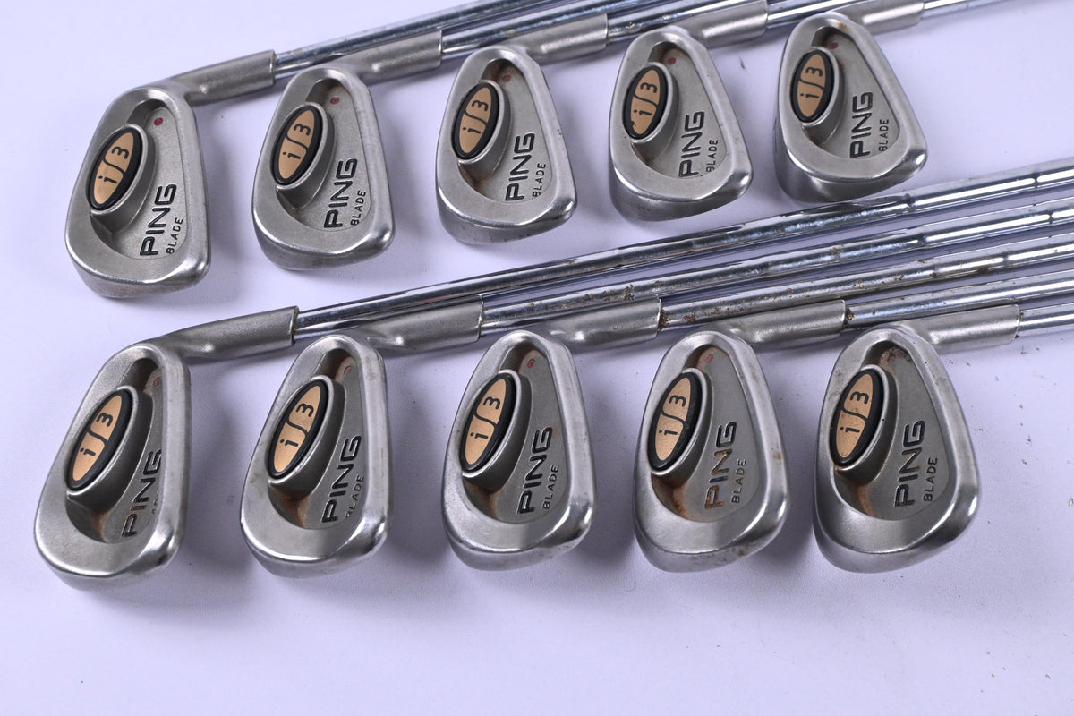 Ping i3 Irons / 3-PW+GW+SW / Red Dot / Stiff Flex Ping Z-Z65 Shafts