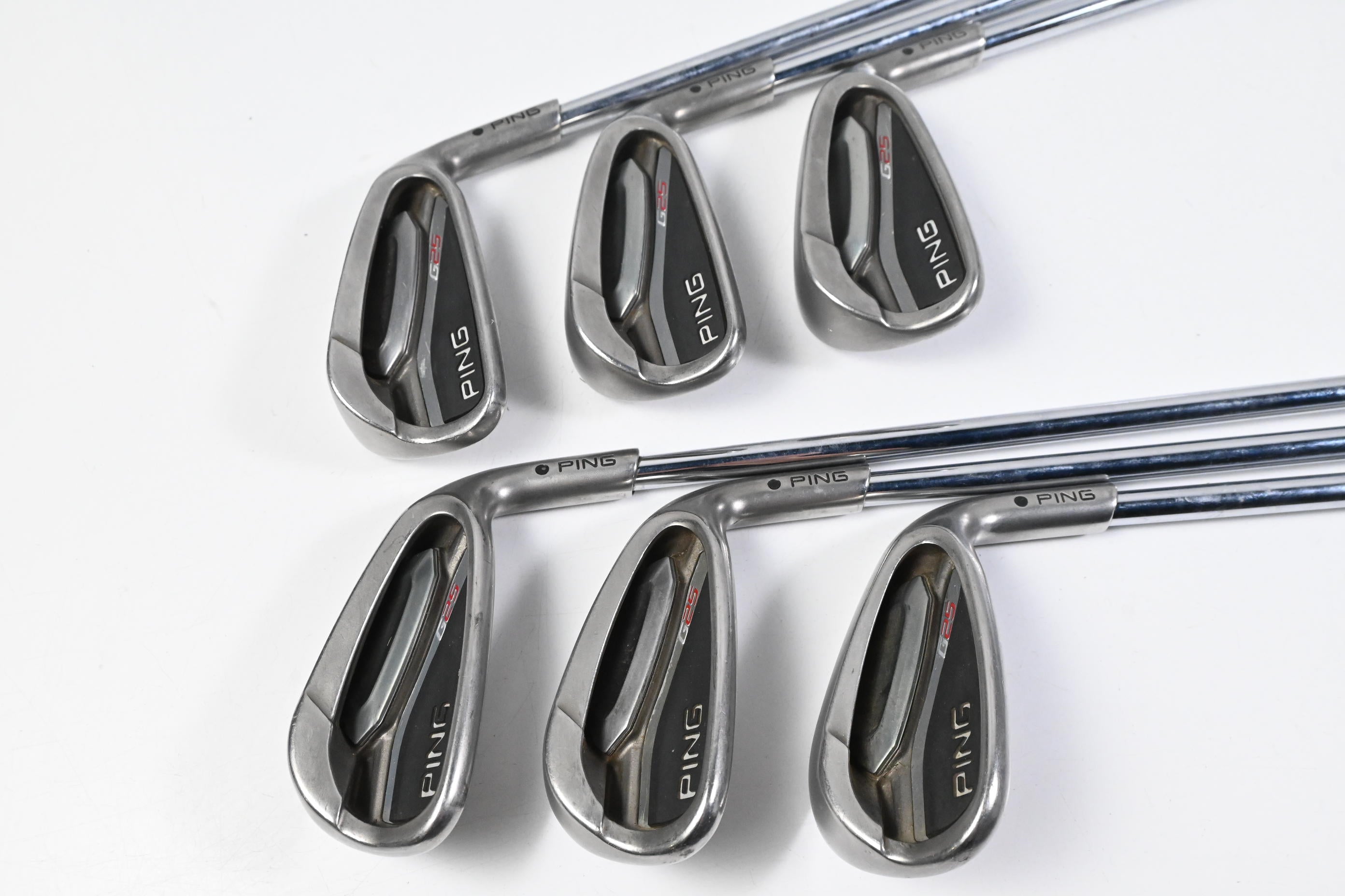 Ping G25 Irons / 6-PW+SW / Black Dot / Regular Flex Steel Shafts