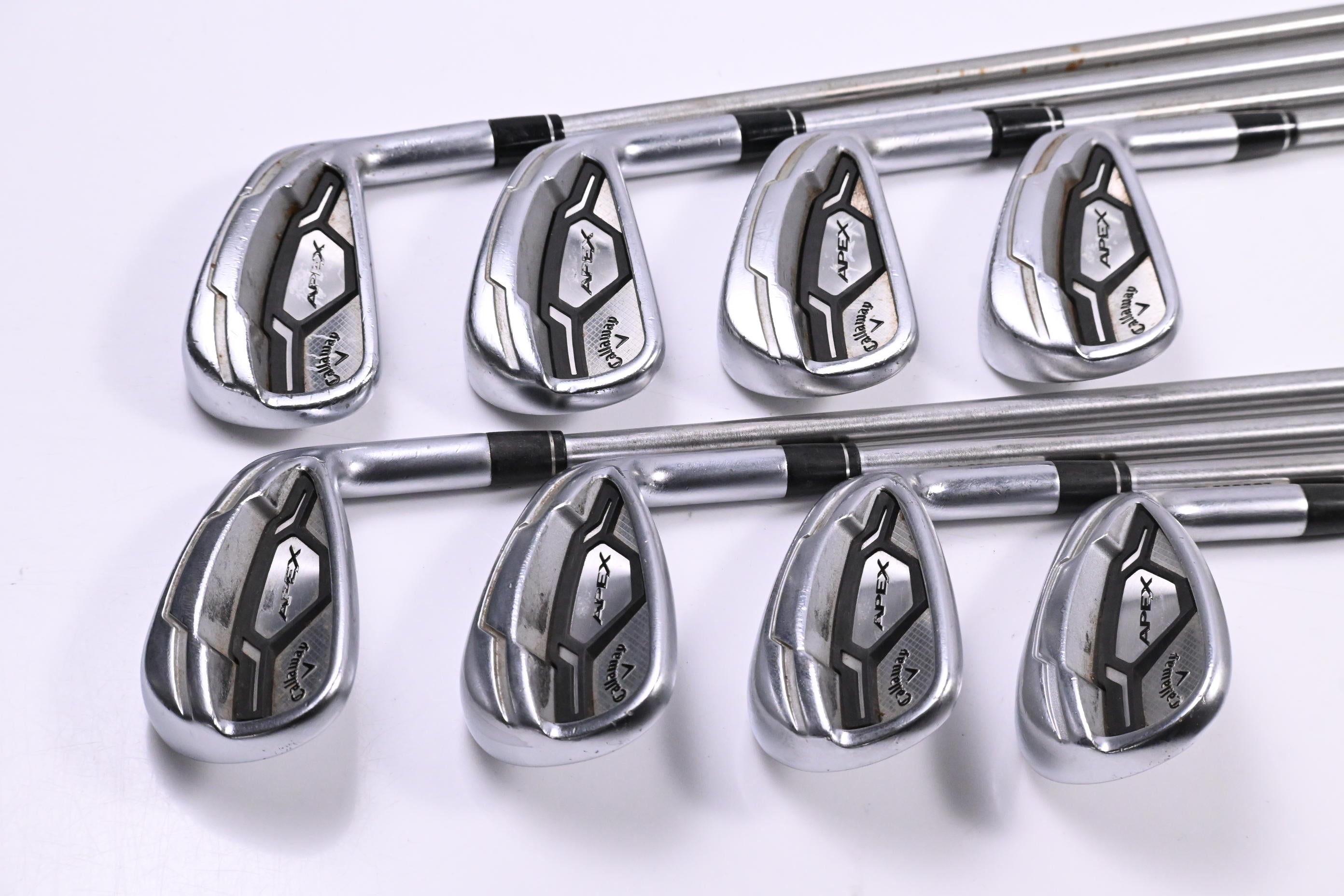 Callaway Apex CF16 Irons / 4-PW+AW / Stiff Flex KBS Tour C-Taper 120 Shafts