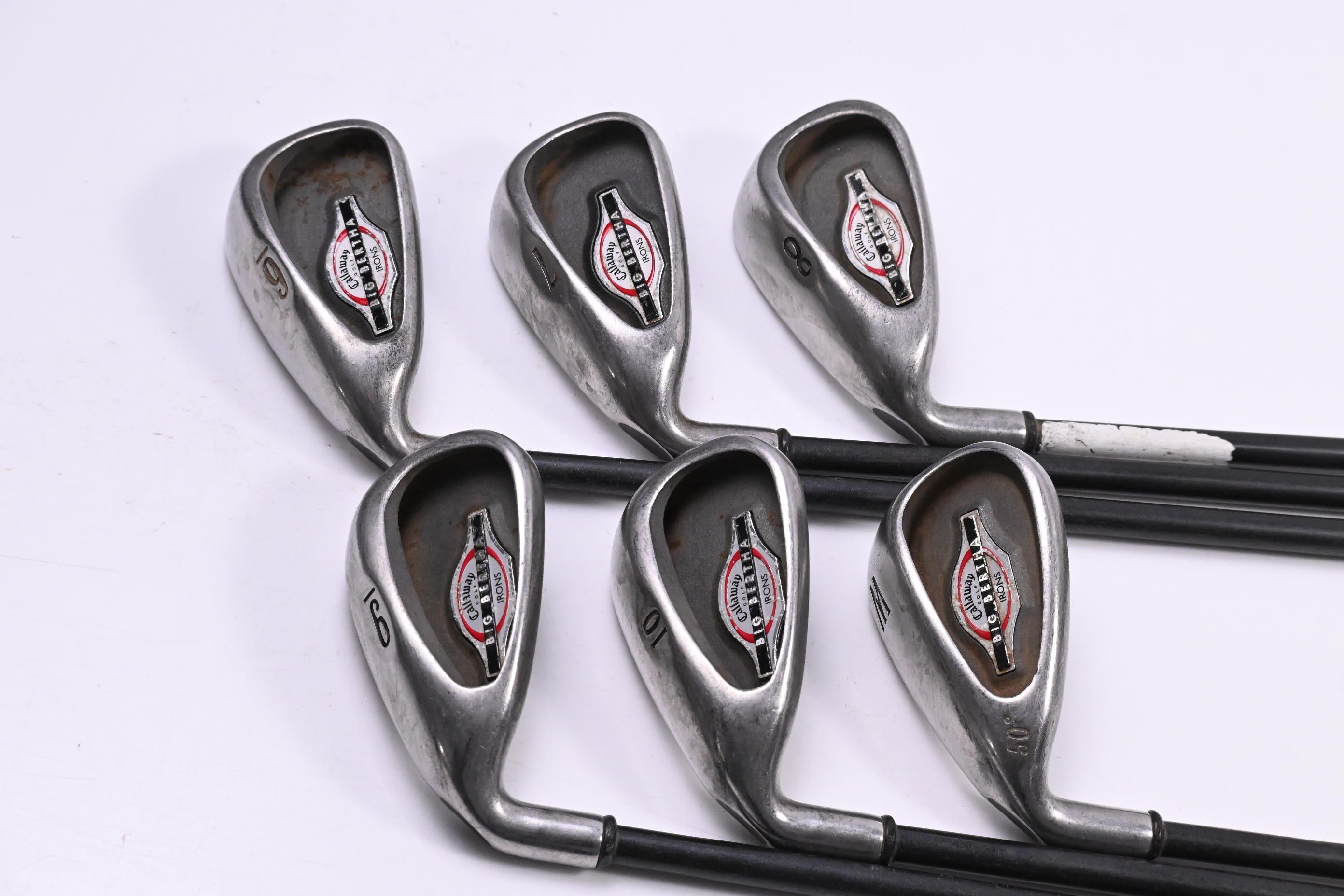 Left Hand Callaway Big Bertha 2002 Irons / 6-PW+GW / Regular Flex Callaway 75