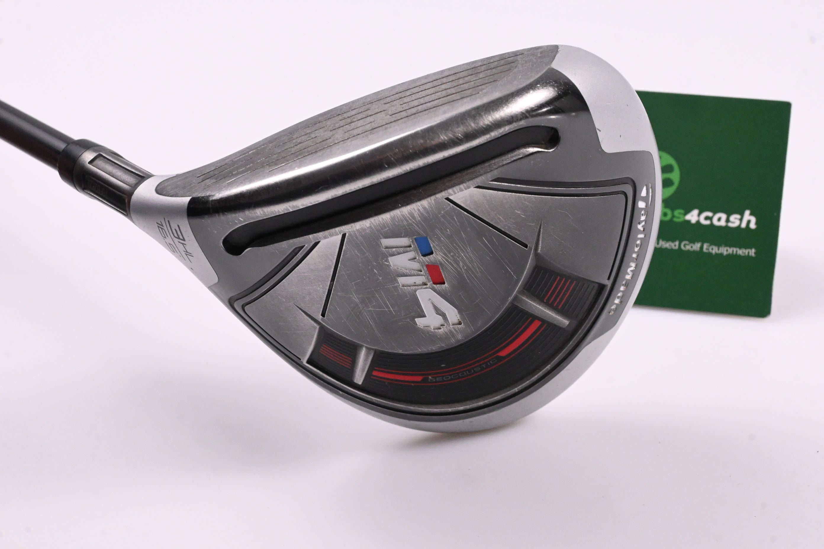 Left Hand Taylormade M4 #3 Wood / 16.5 Degree / Regular Flex Atmos Red 5 Shaft