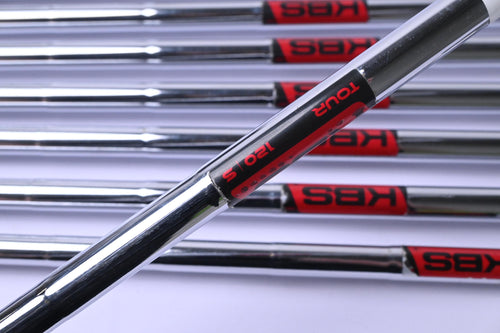 Left Hand Callaway Apex 19 Irons / 4-PW+GW / Stiff Flex KBS Tour 120 Shafts