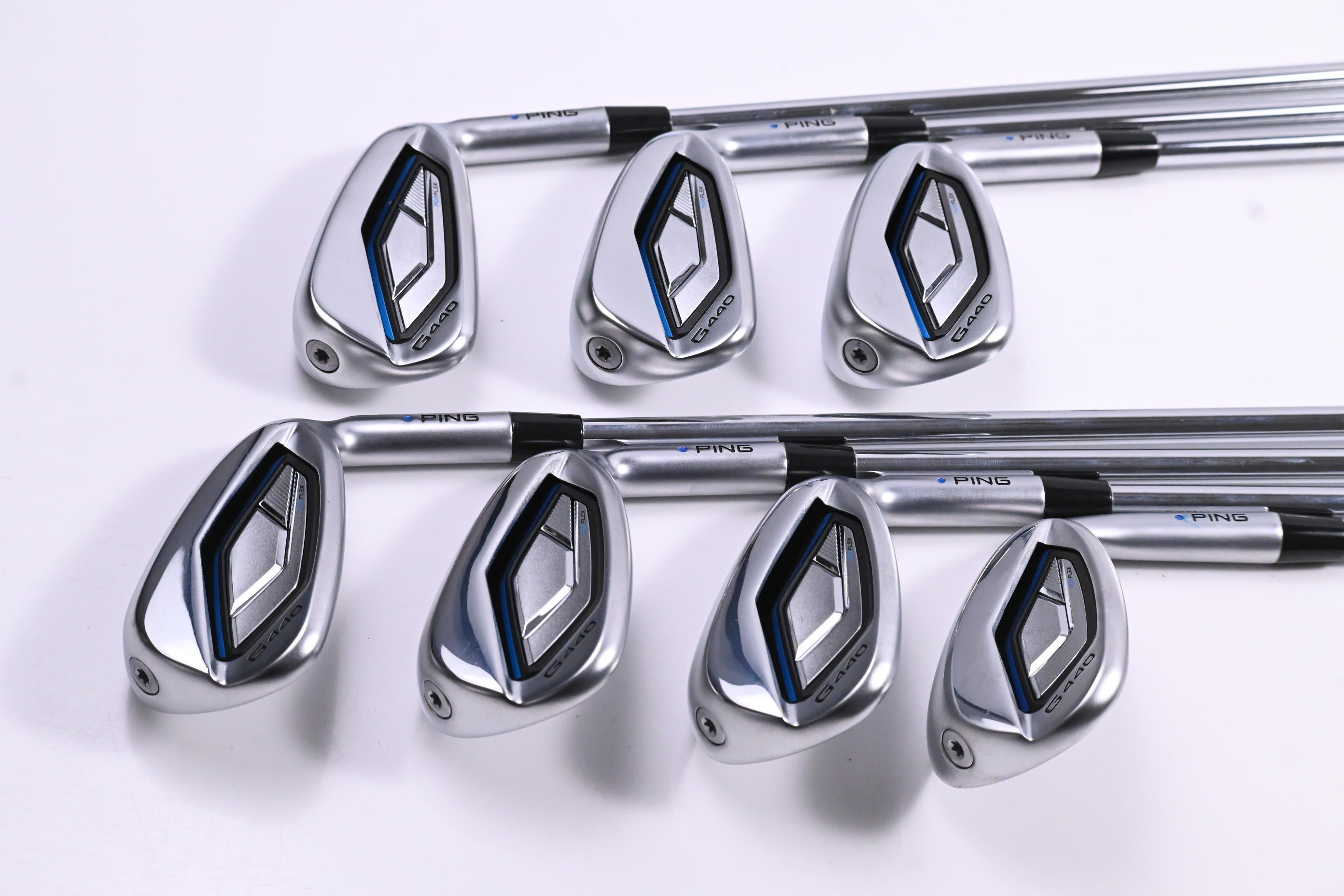 Ping G440 Irons / 6-PW+UW+56° / Blue Dot / Regular Flex Ping AWT 3.0 Shafts