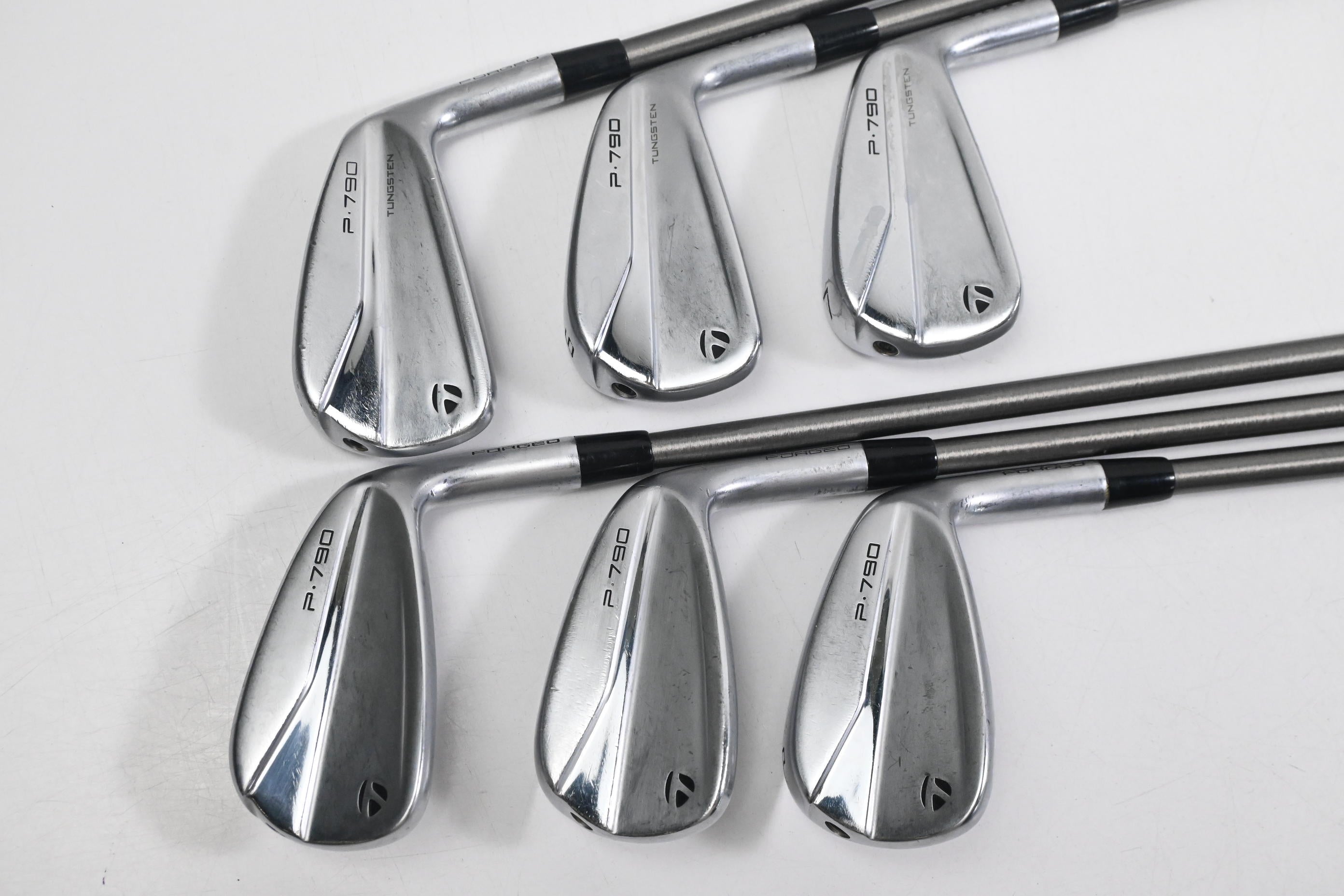 Taylormade P790 2021 Irons / 5-PW / Stiff Flex Aerotech Steelfiber i70 CW Shafts