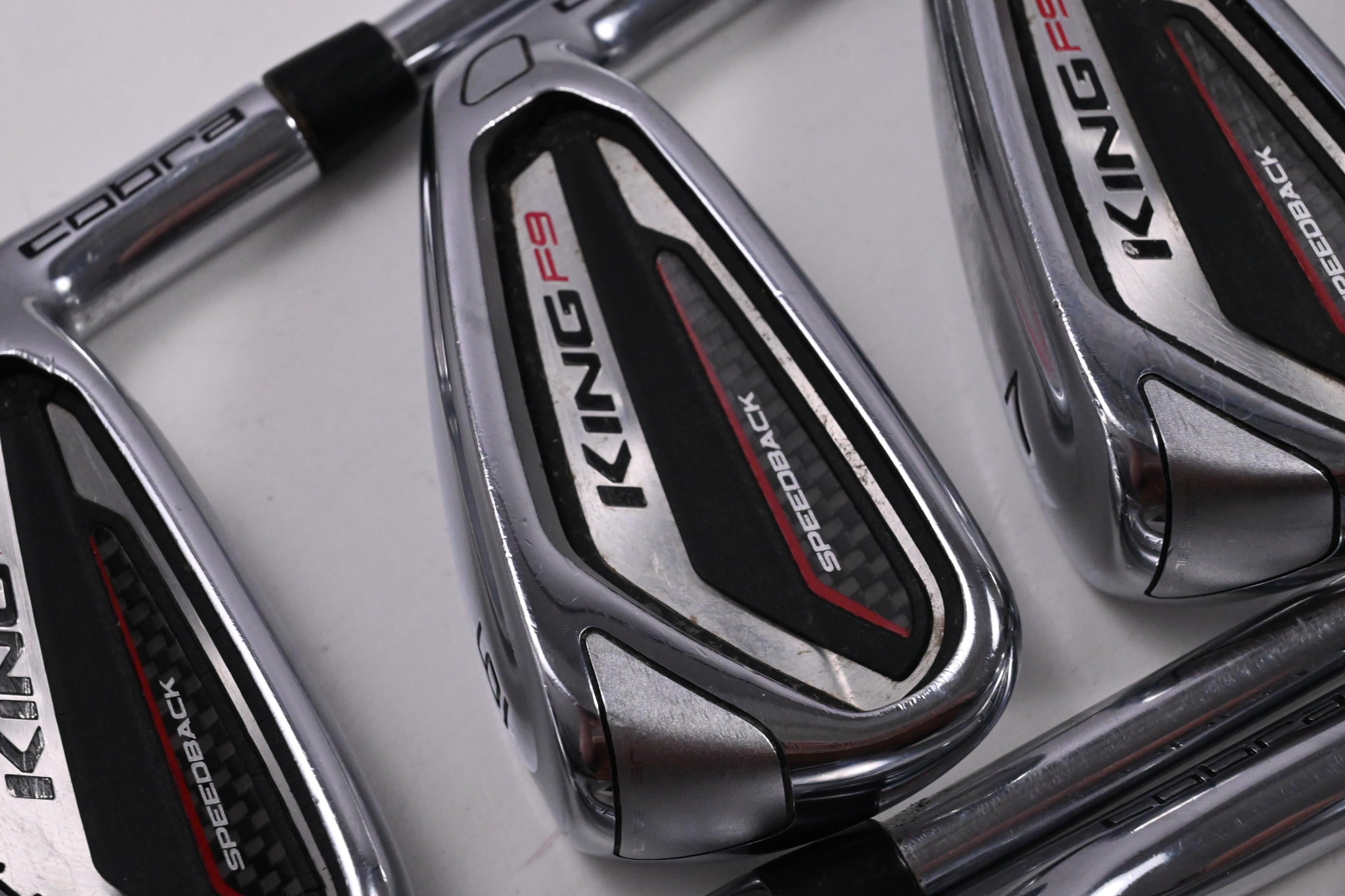 Cobra King F9 Irons / 5-PW+GW+SW / Regular Flex KBS Tour 90 Shafts