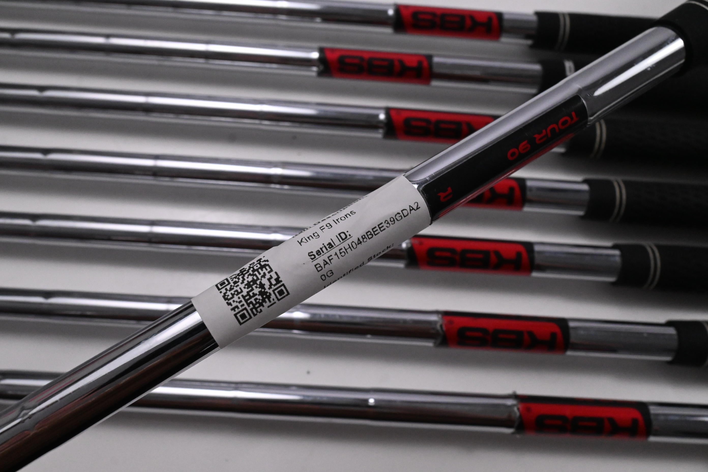 Cobra King F9 Irons / 5-PW+GW+SW / Regular Flex KBS Tour 90 Shafts
