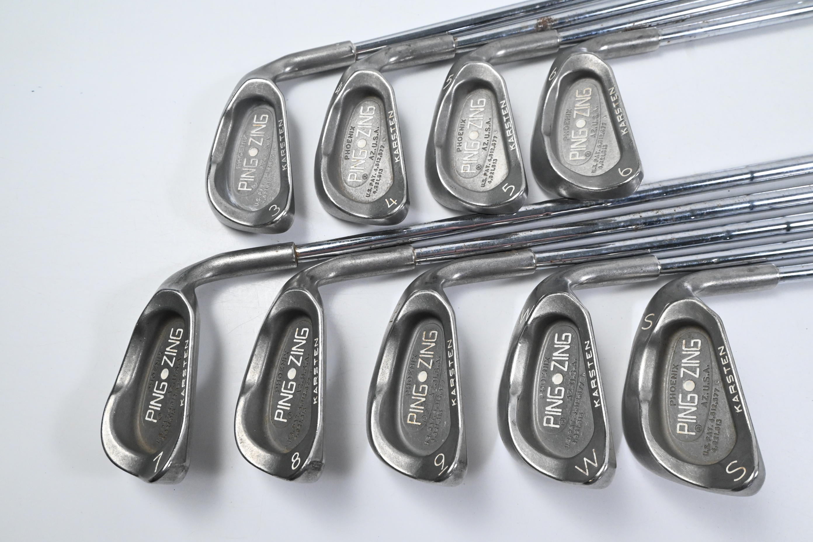Ping Zing Irons / 3-PW+SW / White Dot / Regular Flex Ping Karsten KT-M Shafts