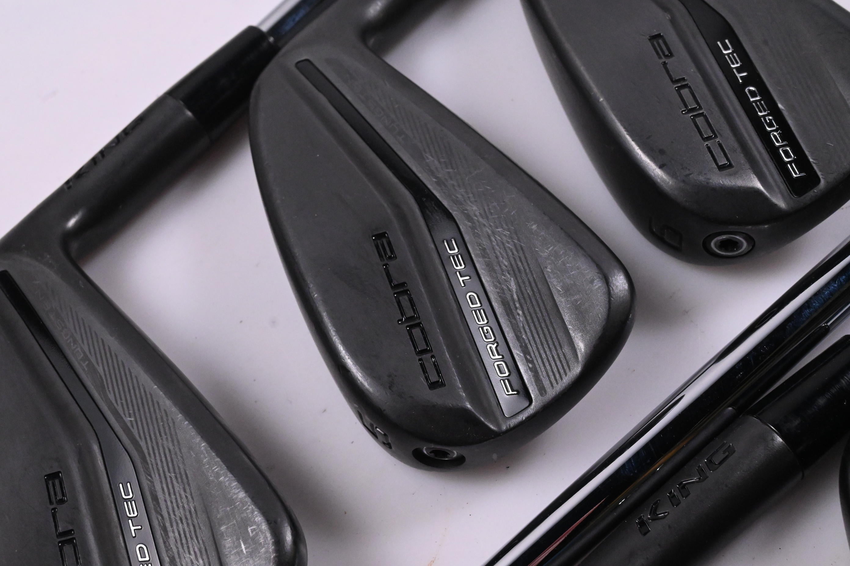 Cobra King Forged Tec 2023 Black Irons / 4-PW / Stiff Flex KBS $-Taper 120