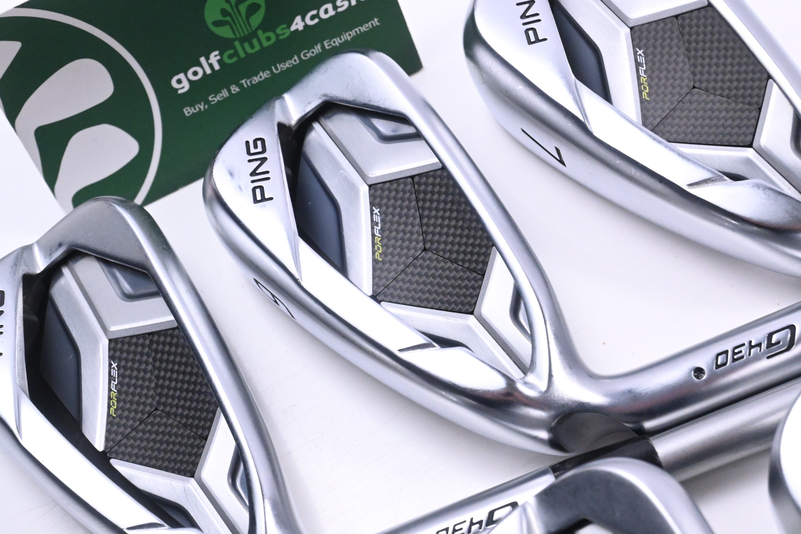 Left Hand Ping G430 Irons / 5-PW+54° / Black Dot / Senior Flex Alta Quick 35