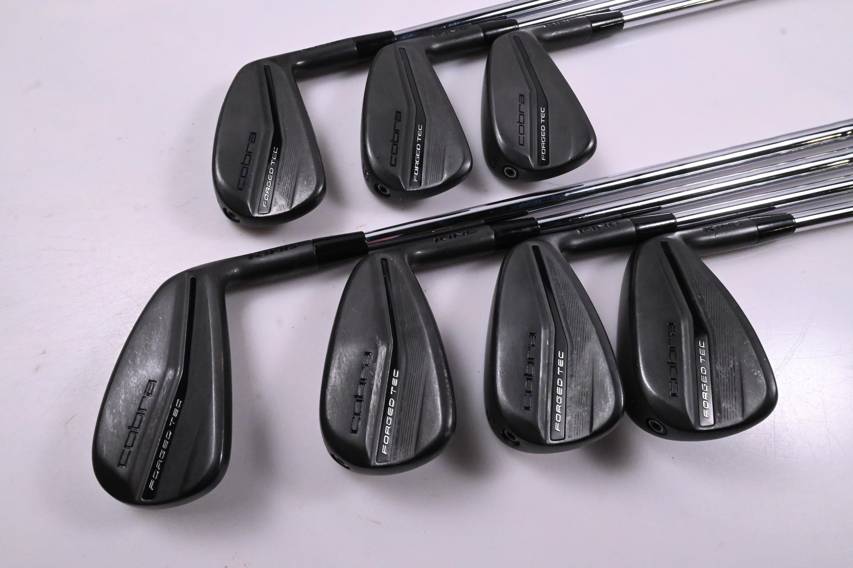Cobra King Forged Tec 2023 Black Irons / 4-PW / Stiff Flex KBS $-Taper 120