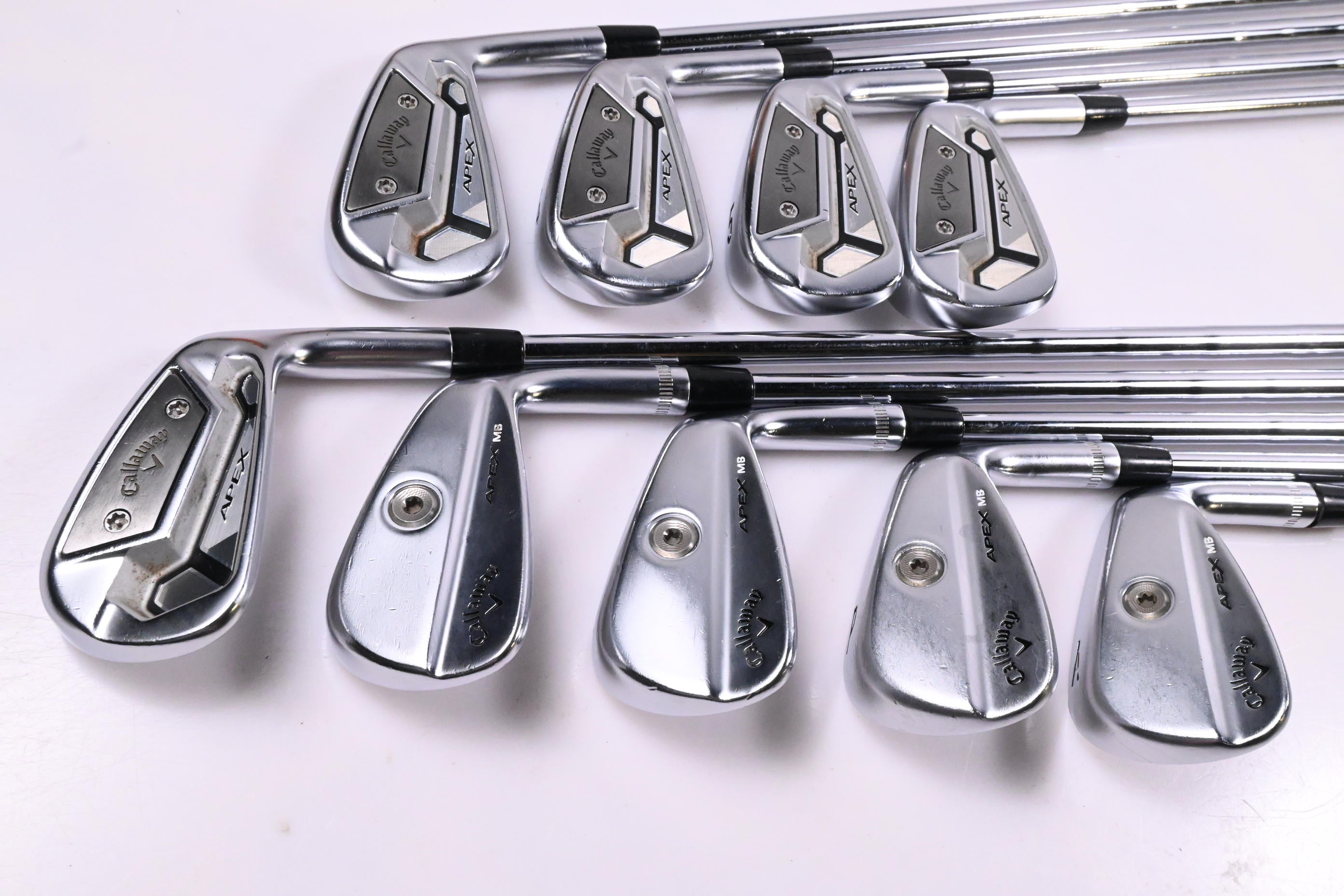 Callaway Apex TCB/MB Irons / 3-PW+GW / Stiff Flex KBS $-Taper 120 Shafts