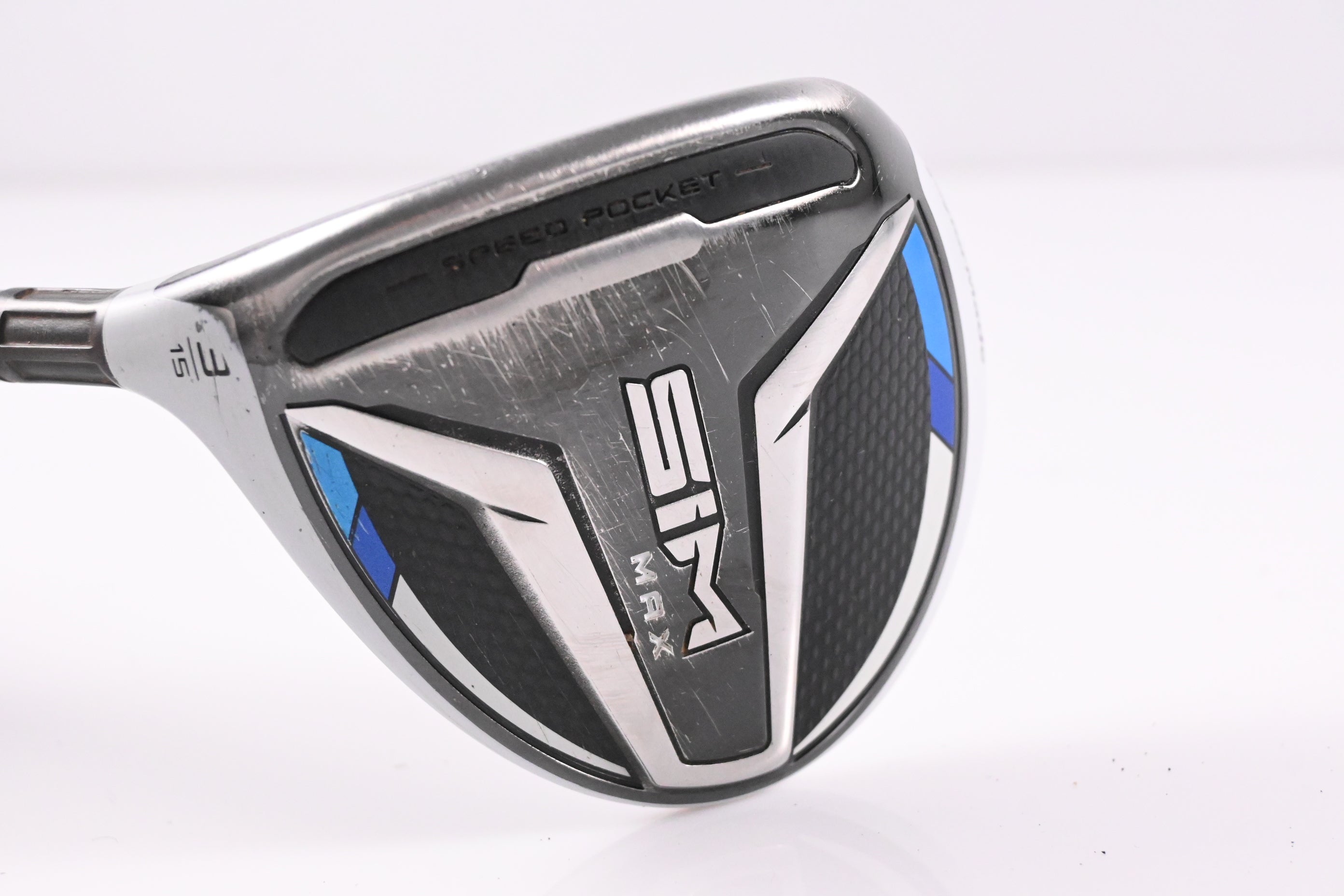 Left Hand Taylormade SIM Max #3 Wood / 15 Degree / Regular Flex Ventus Blue 5