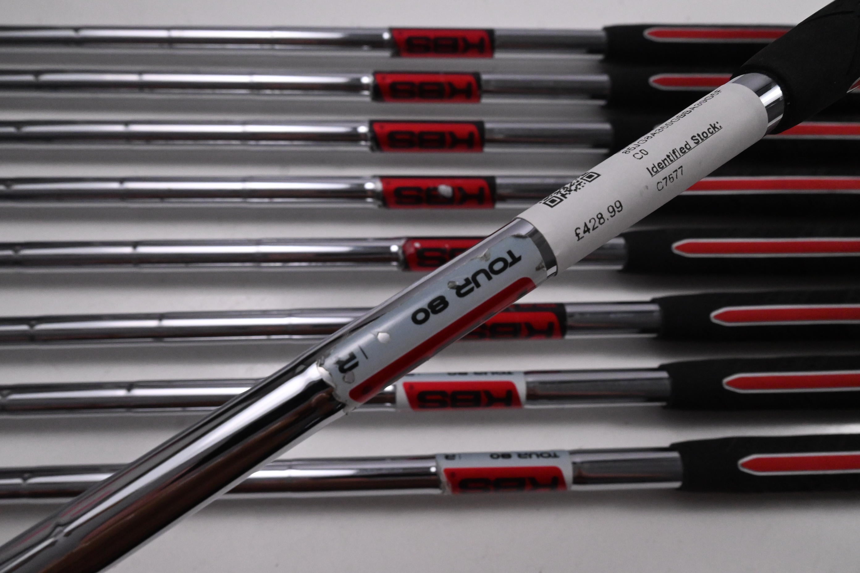 Cobra King F9 One Length Irons / 4-PW+GW+SW / Regular Flex KBS Tour 90 Shafts