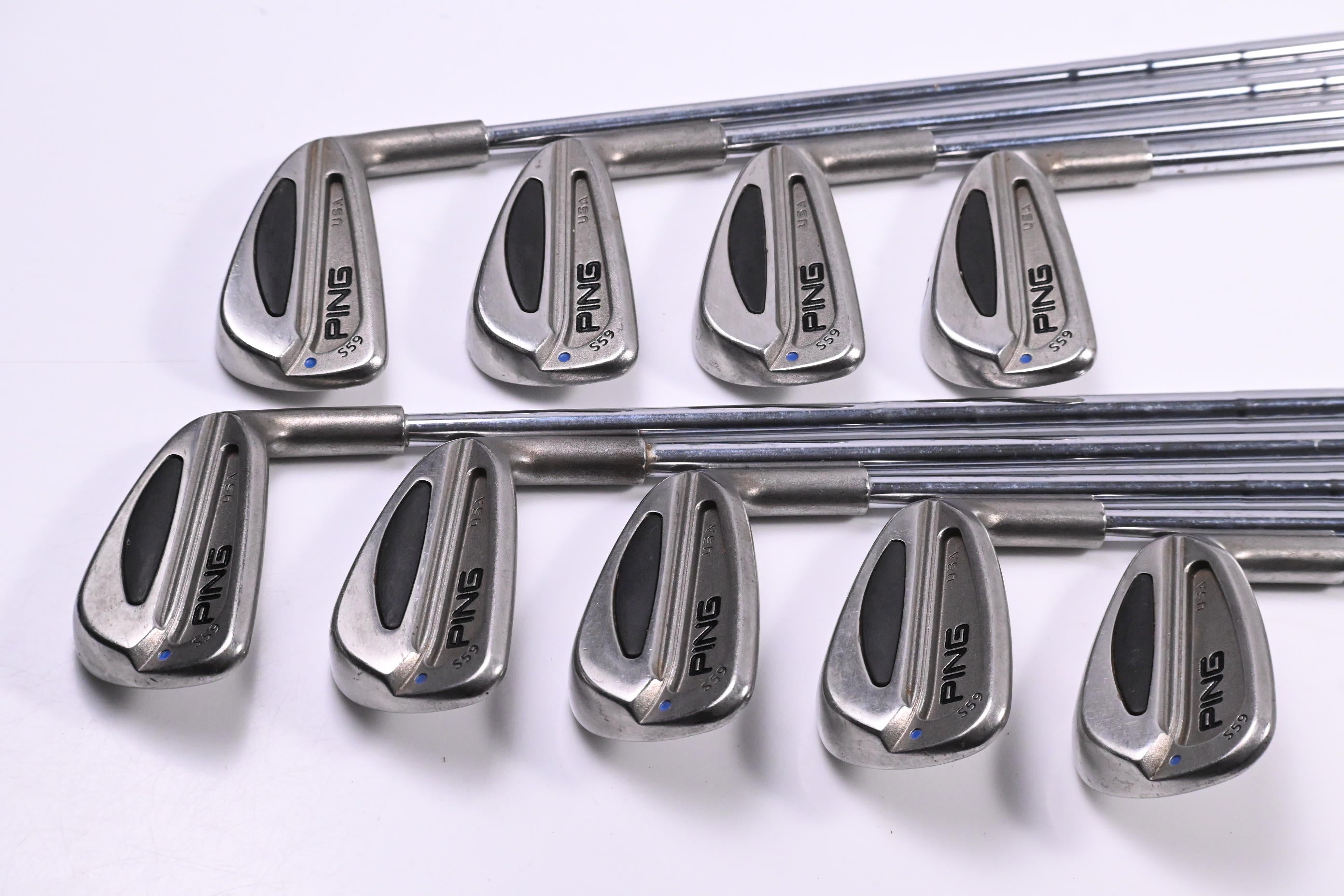 Ping S59 Irons / 2-PW / Blue Dot / Regular Flex Ping Steel Shafts
