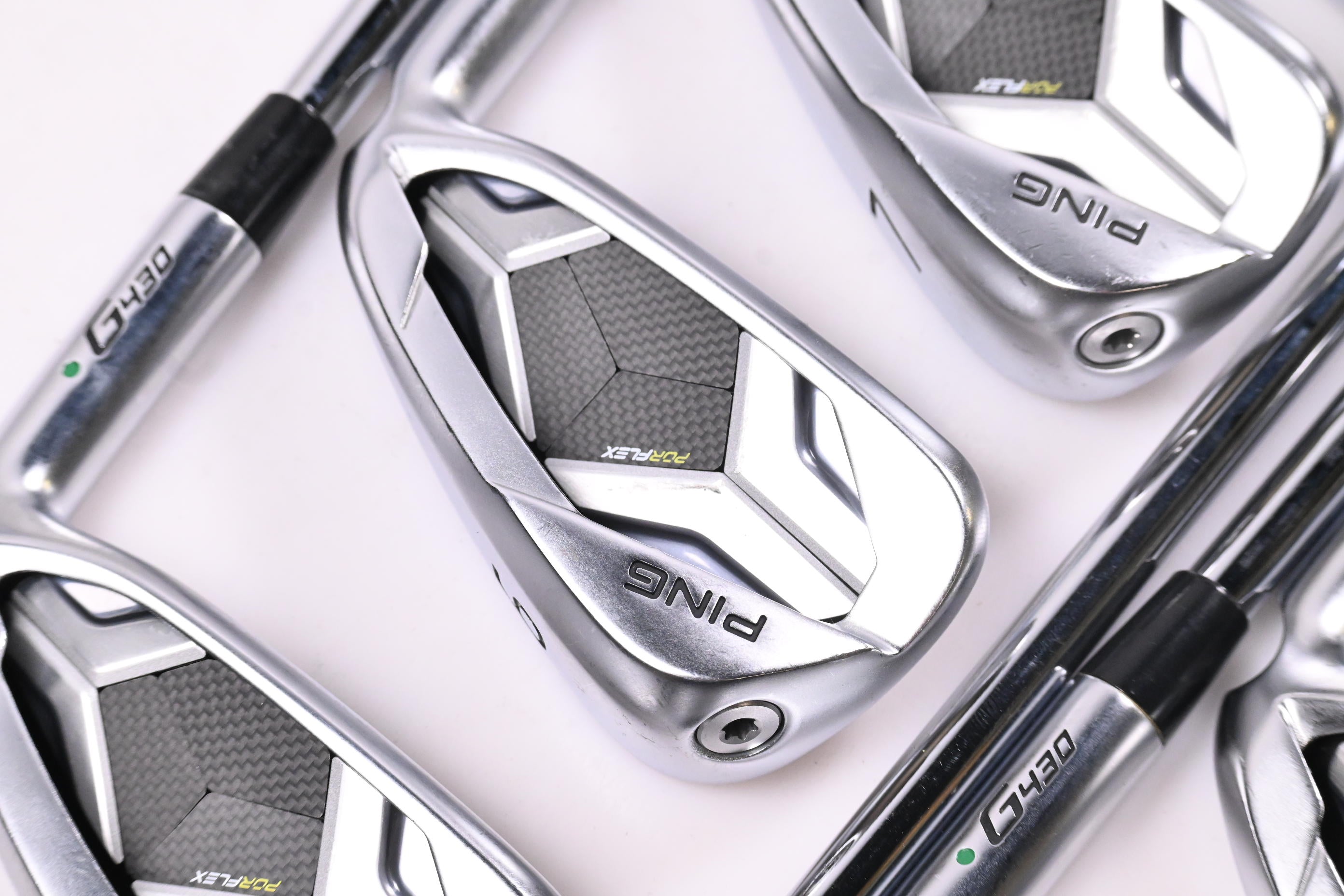 Ping G430 Irons / 5-PW+45°+50°+54° / Green Dot / Regular Flex Ping AWT 2.0