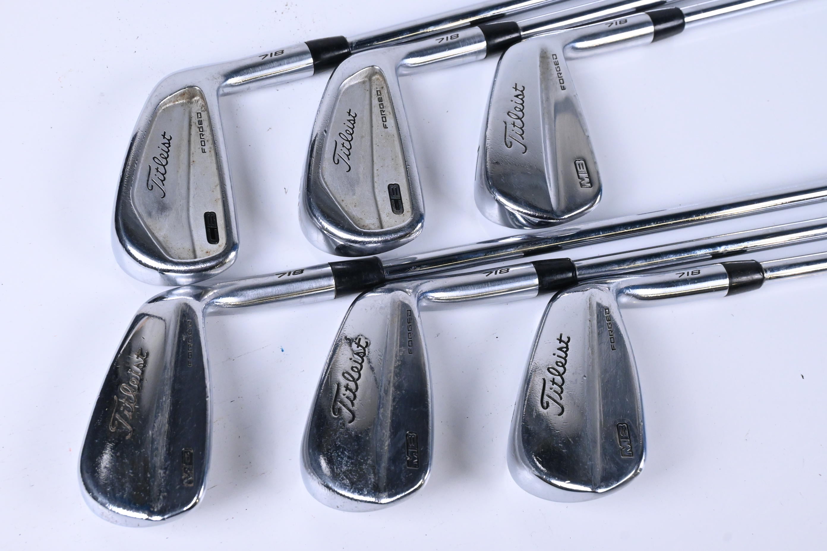 Titleist 718 MB/CB Combo Irons / 5-PW / Stiff Flex AMT Black S300 Shafts