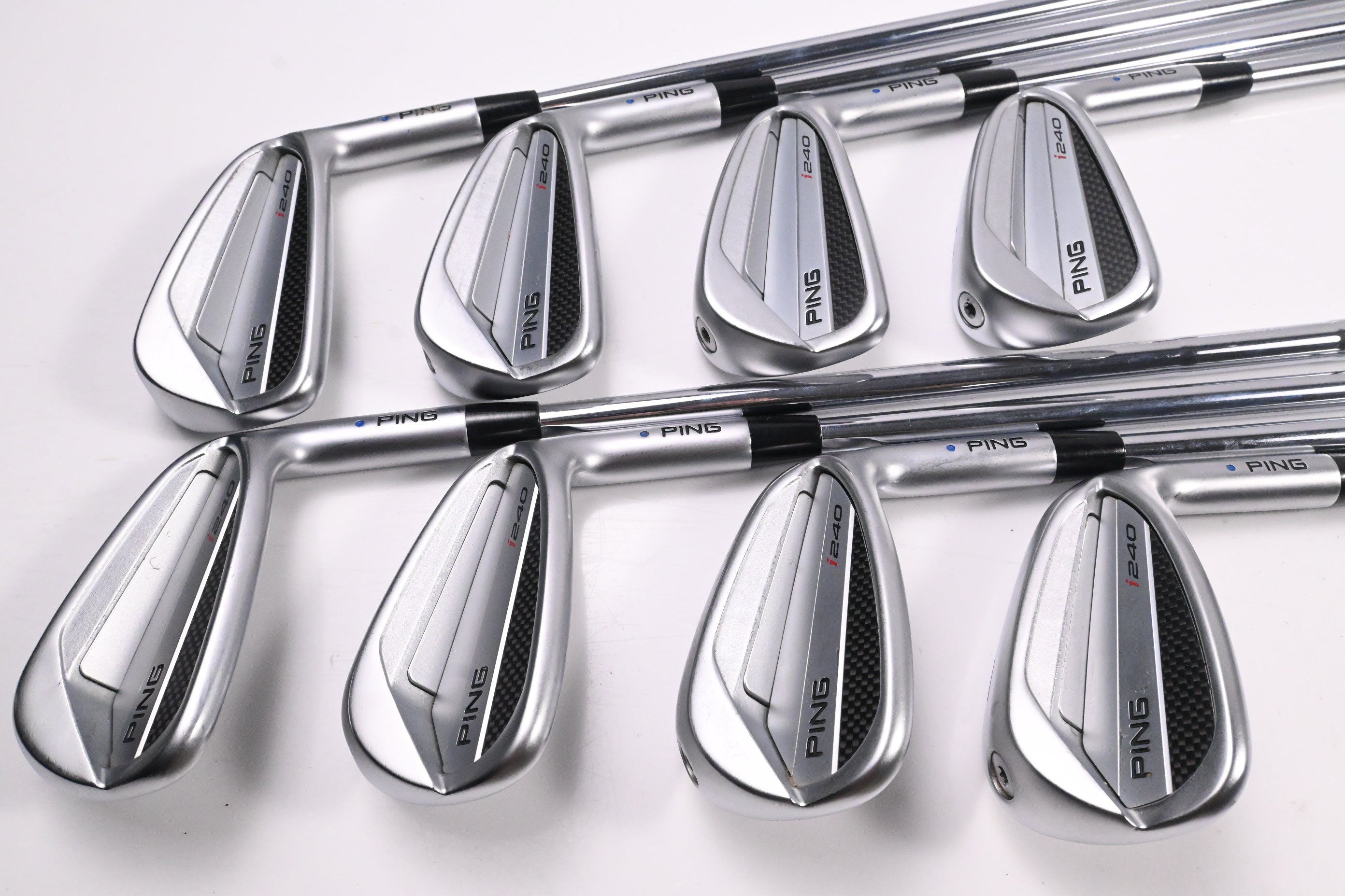 Ping I240 Irons / 4-PW+UW / Blue Dot / Stiff Flex Dynamic Gold 120 S300 Shafts