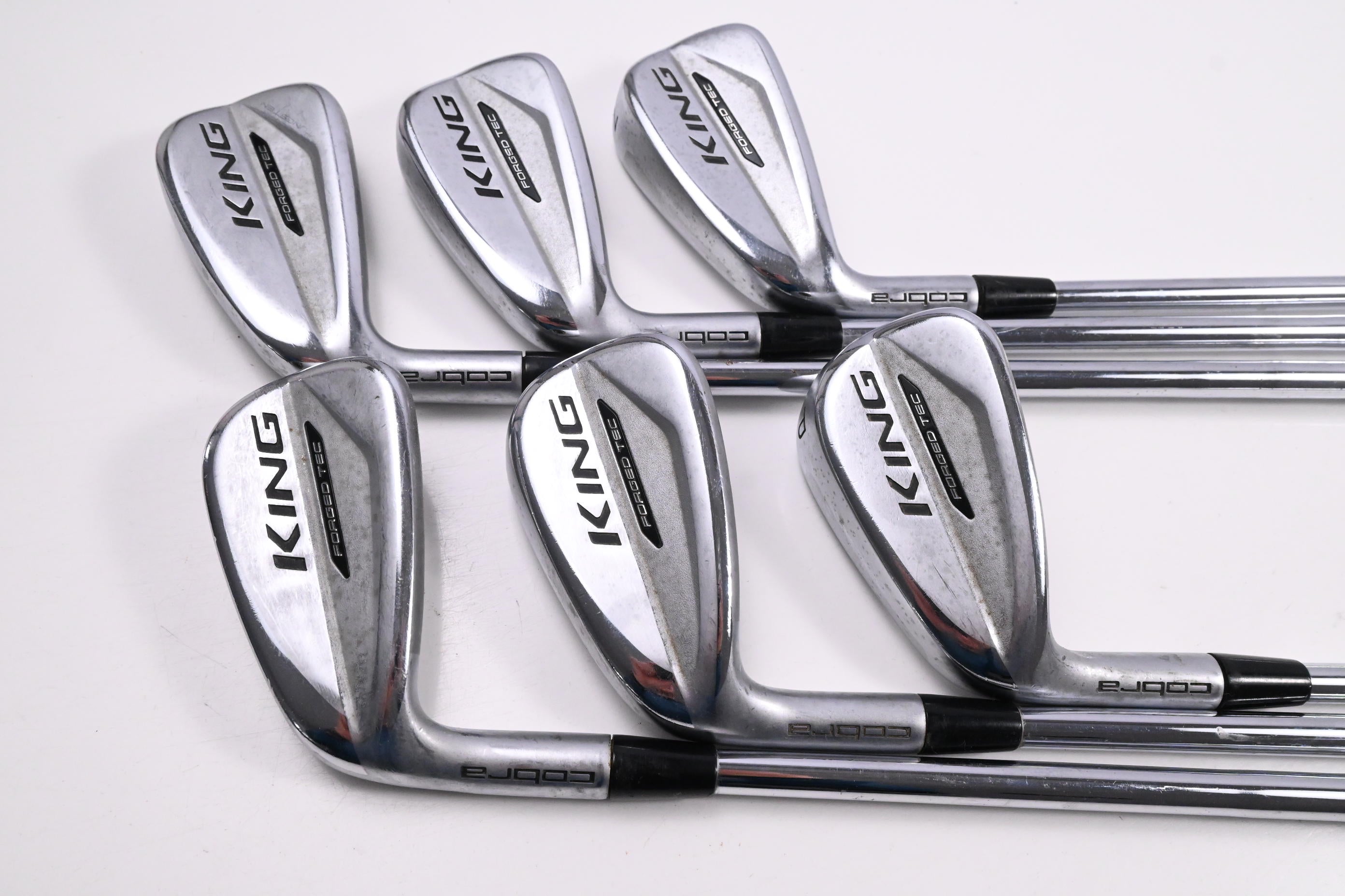 Left Hand Cobra King Forged Tec 2020 Irons / 5-PW / Stiff Flex KBS $-Taper 110