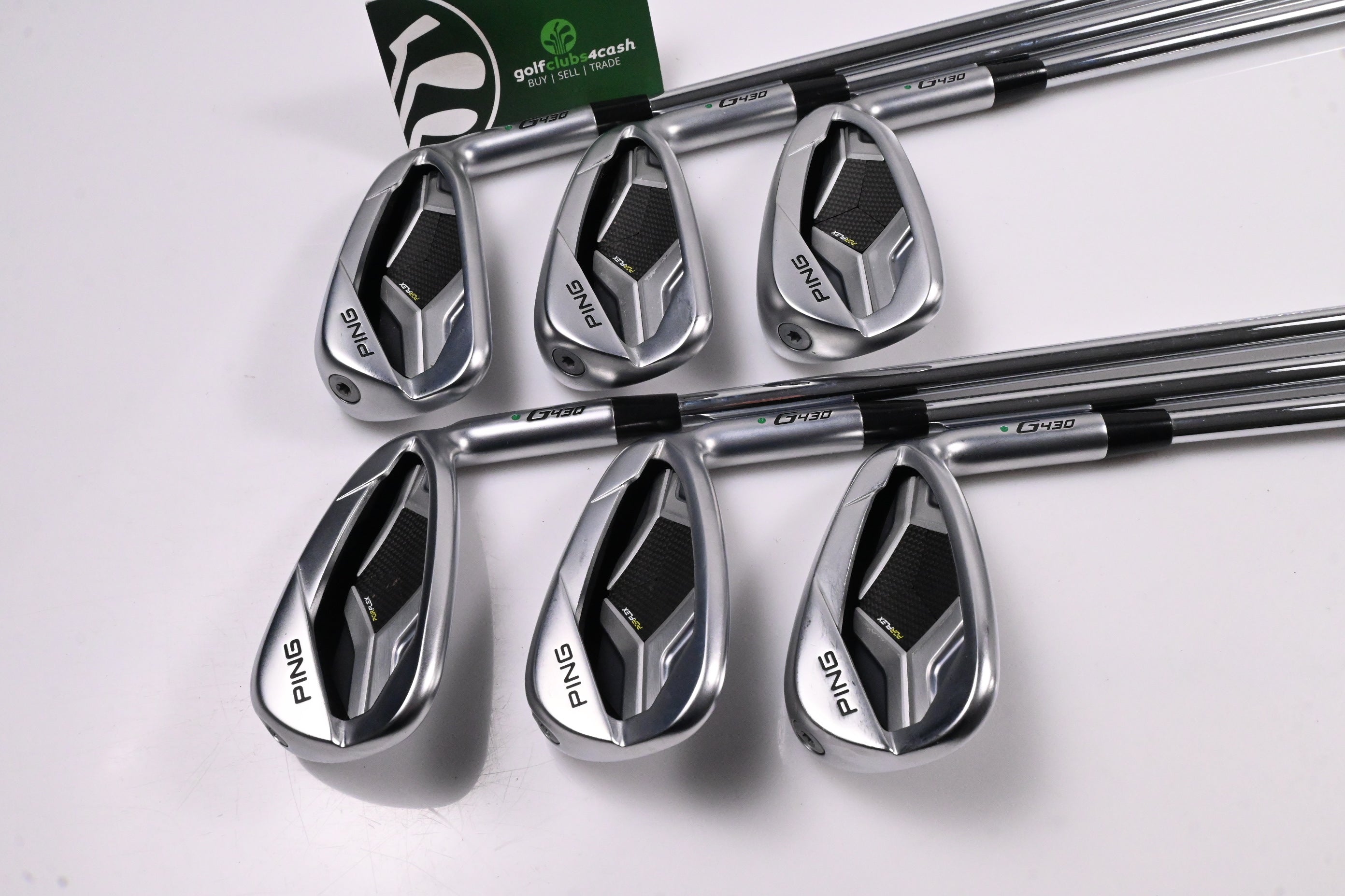 Ping G430 Irons / 6-PW+GW / Green Dot / Regular Flex Ping AWT 2.0