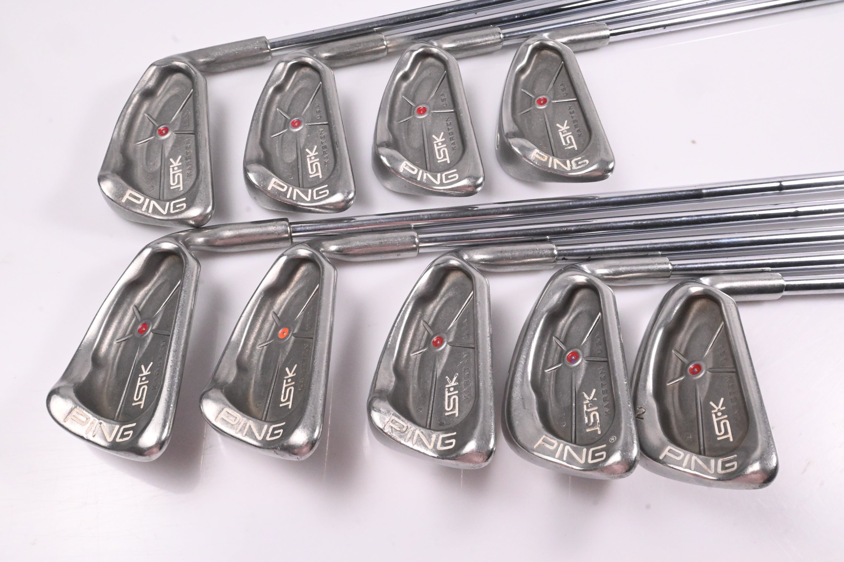 Ping ISI-K Irons / 3-PW+SW / Red Dot / Stiff Flex Ping JZ Cushin Shafts