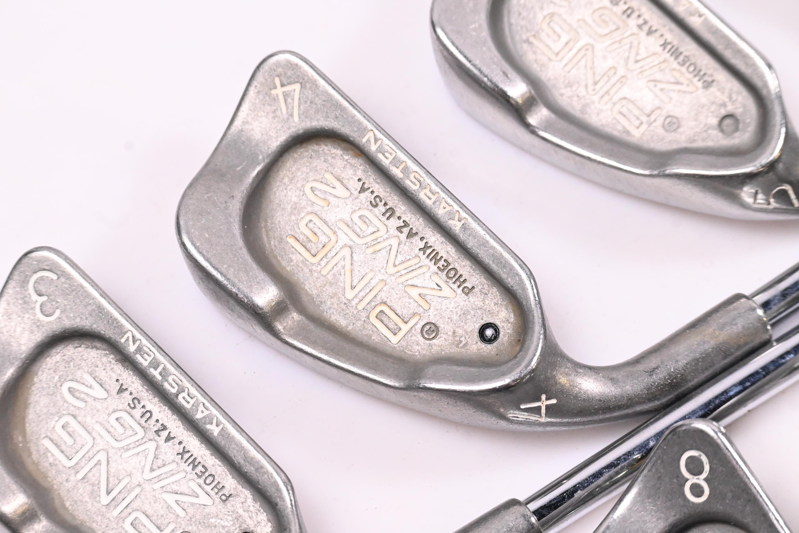 Left Hand Ping Zing 2 Irons / 3-PW+SW / Black Dot / Stiff Flex Ping JZ Shafts