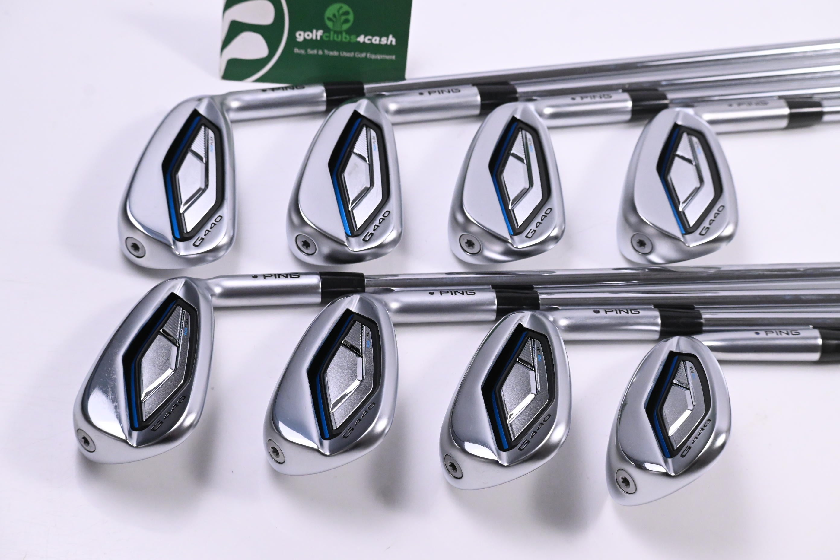 Ping G440 Irons / 5-PW+GW+56° / Black Dot / Regular Flex Ping AWT 3.0 Shafts