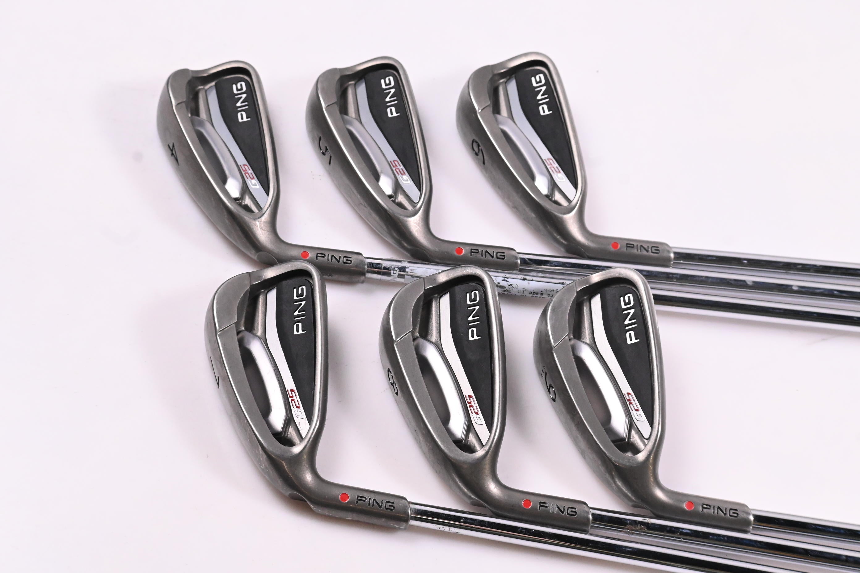 Left Hand Ping G25 Irons / 4-9i / Red Dot / Regular Flex Ping CFS Shafts