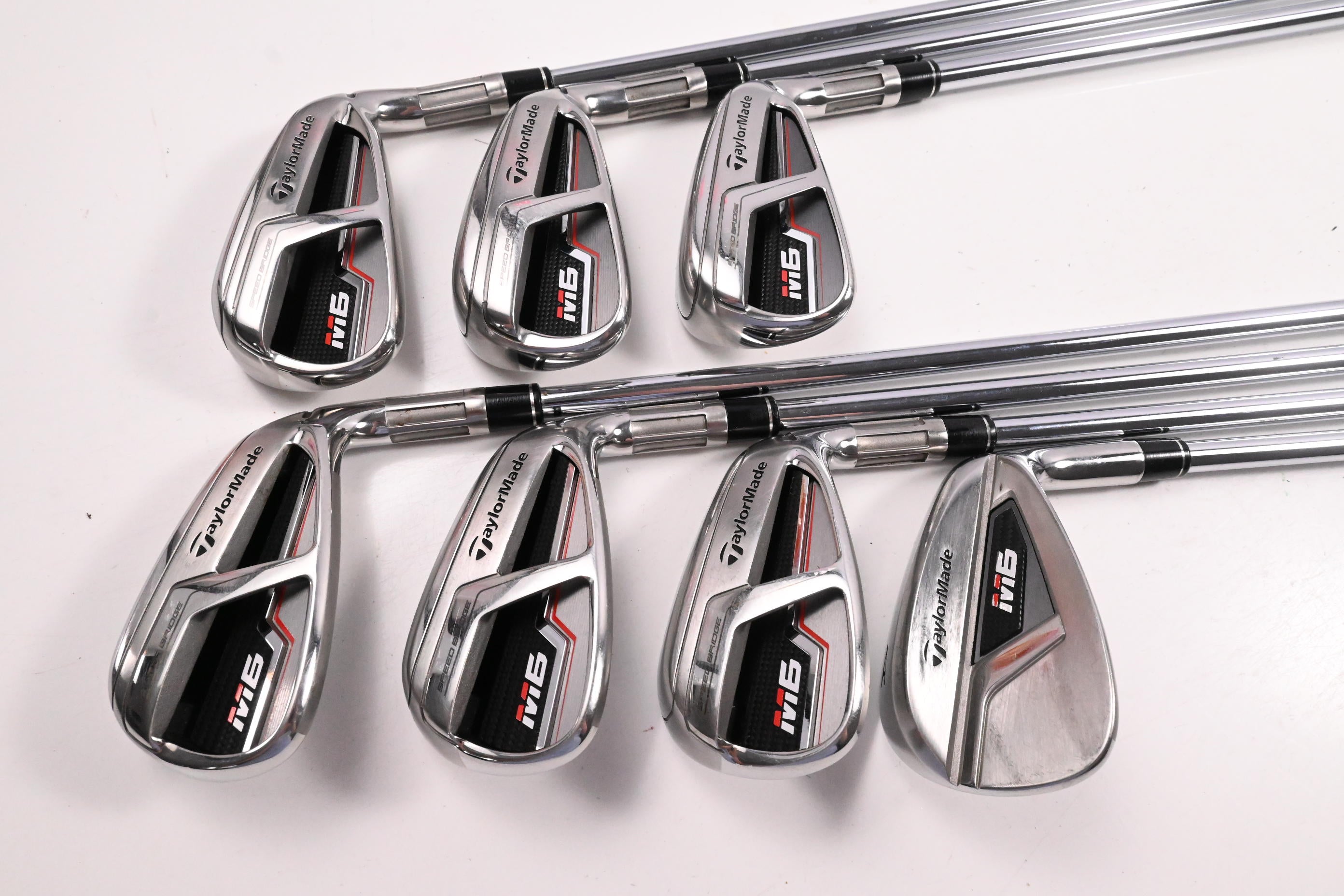 Taylormade M6 Irons / 5-PW+AW / Regular Flex True Temper XP 100 R300 Shafts