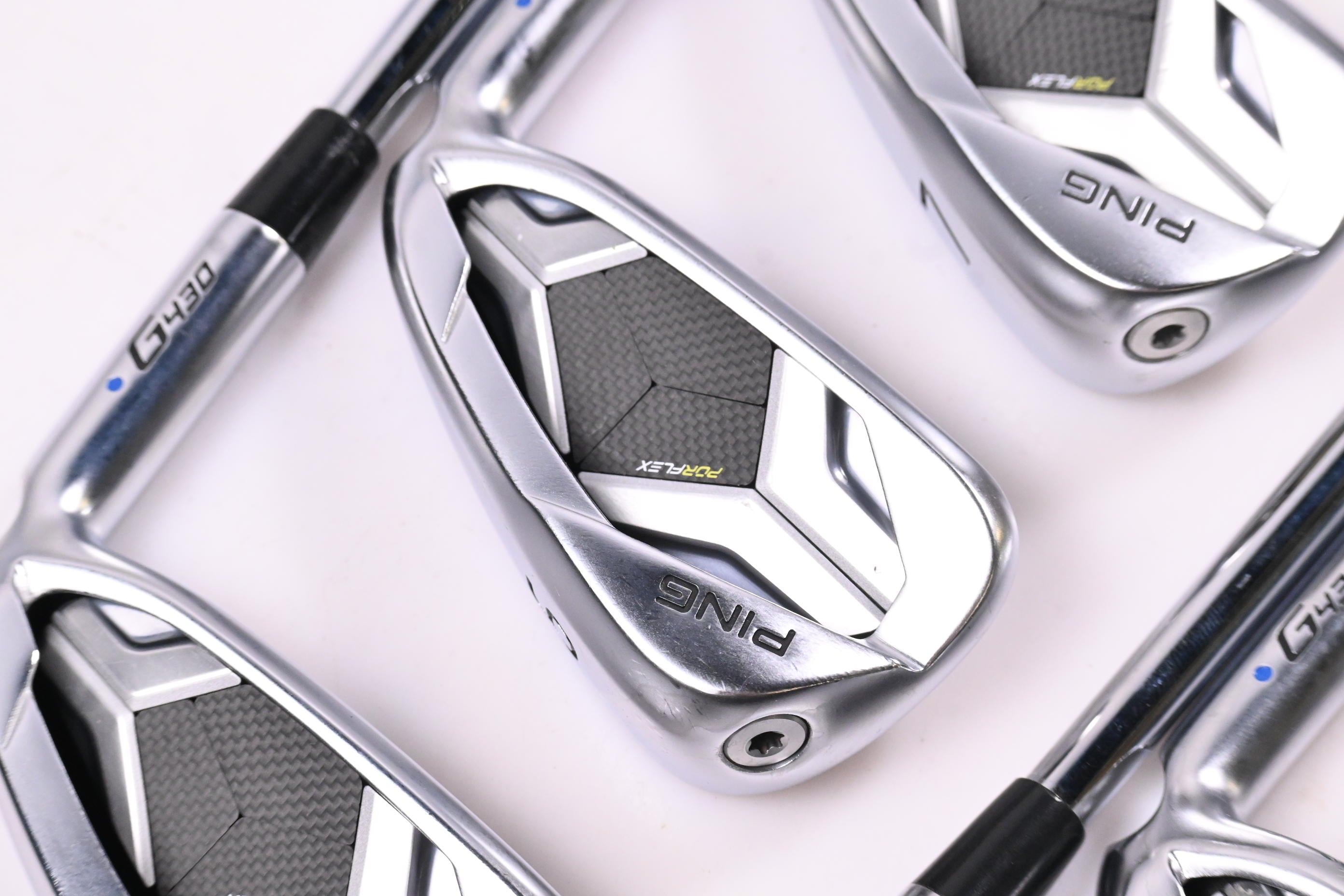 Ping G430 Irons / 5-PW / Blue Dot / Regular Flex Ping AWT 2.0 Shafts