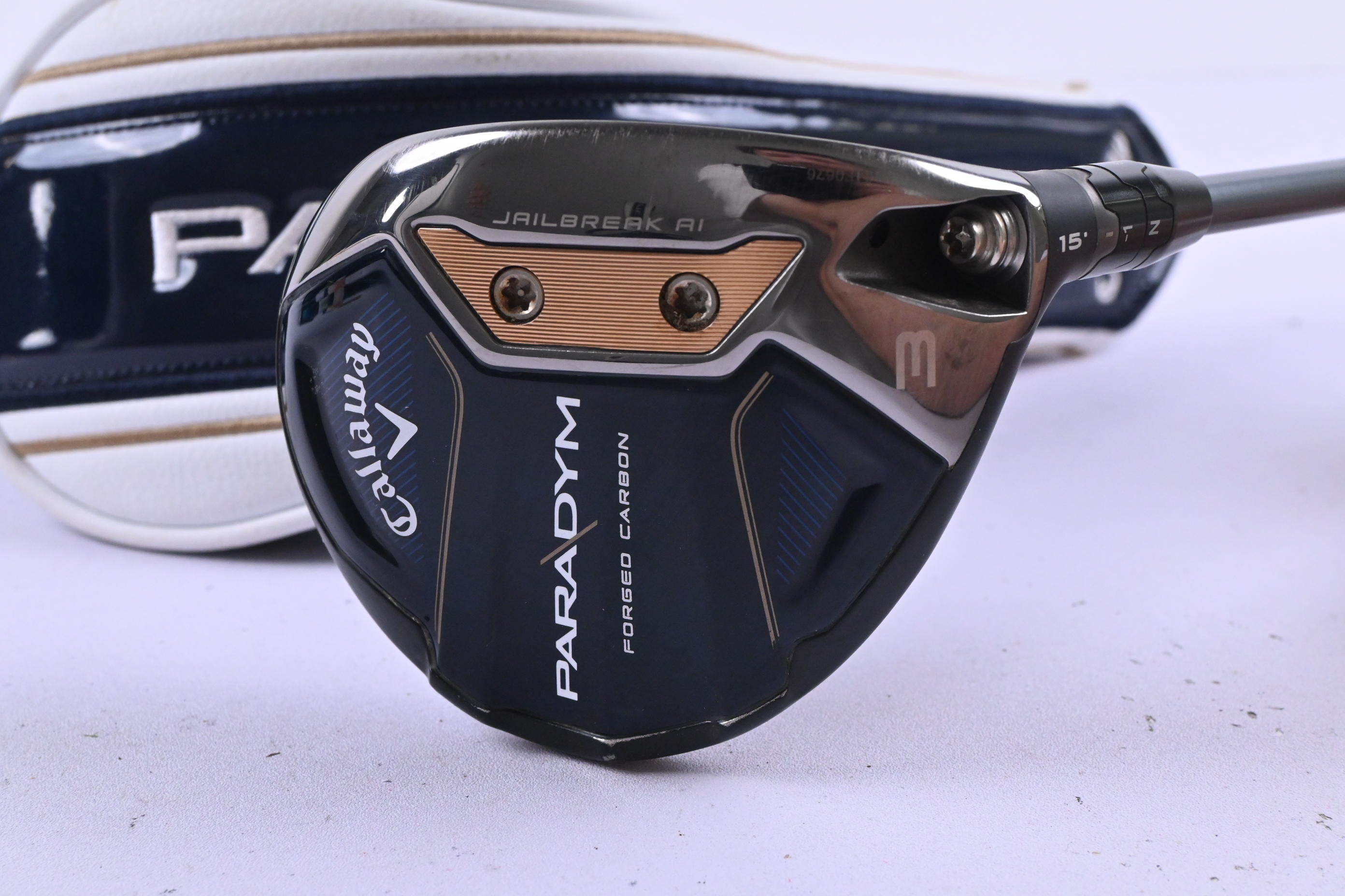 Left Hand Callaway Paradym X #3 Wood / 15 Degree / Stiff Flex Hzrdus Gen4 Silver