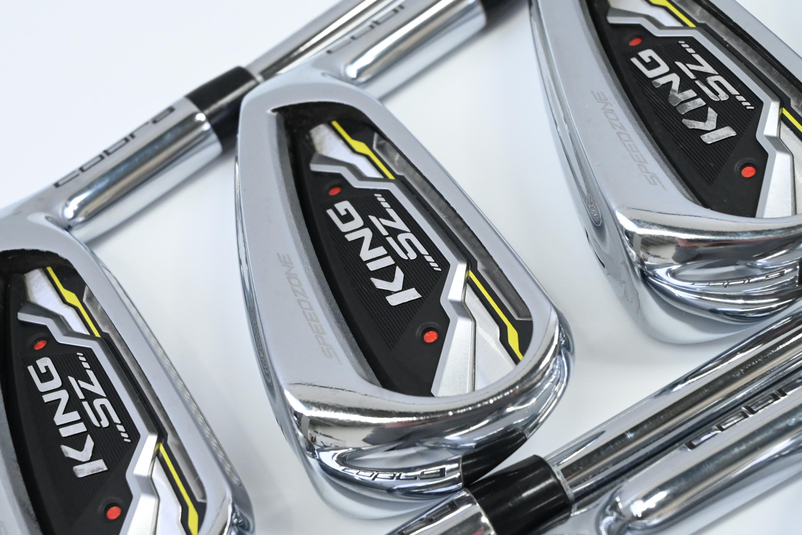 Cobra King Speedzone Irons / 5-PW+GW+SW / Stiff Flex KBS Tour 90 Shafts