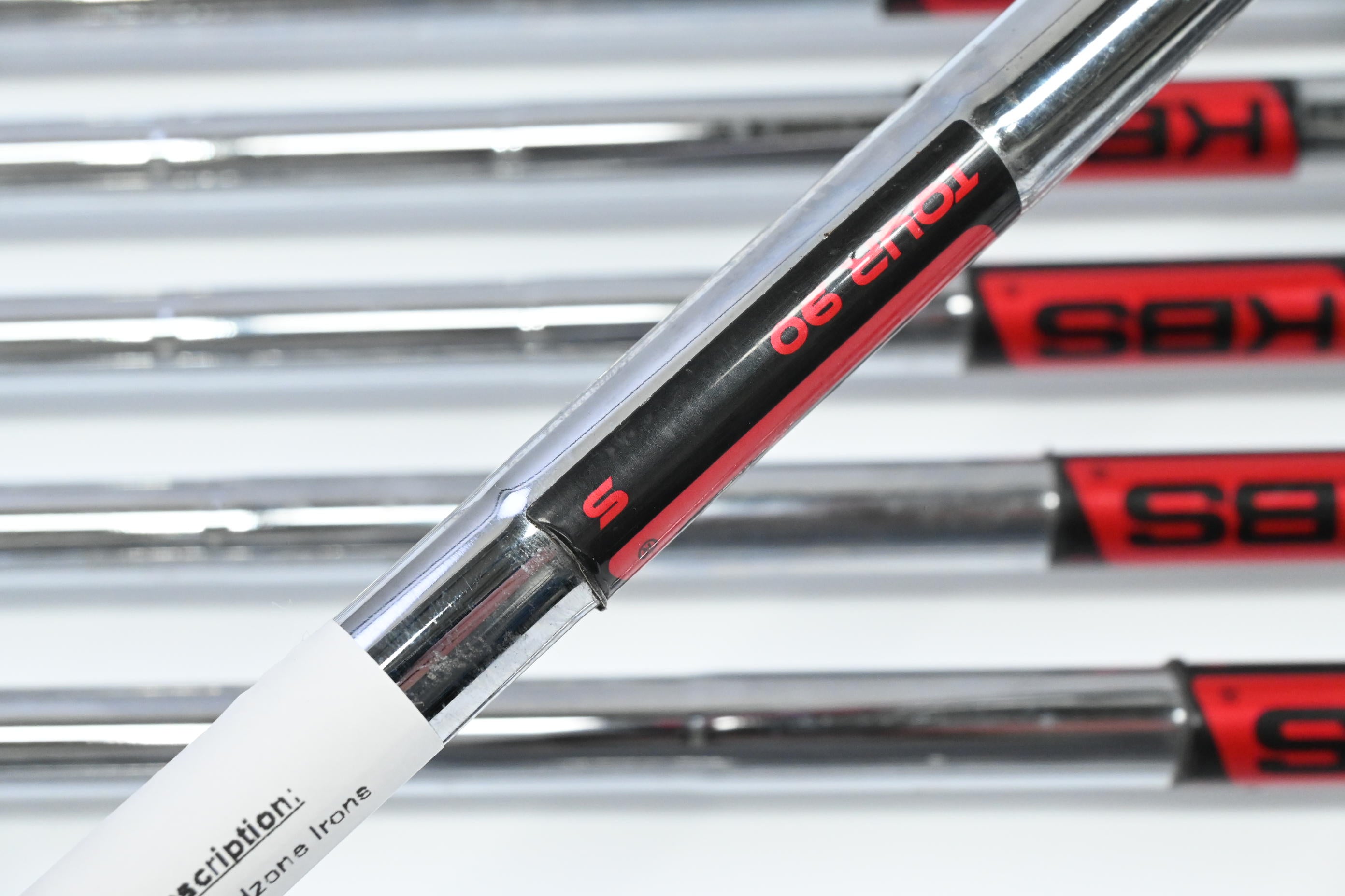 Cobra King Speedzone Irons / 5-PW+GW+SW / Stiff Flex KBS Tour 90 Shafts