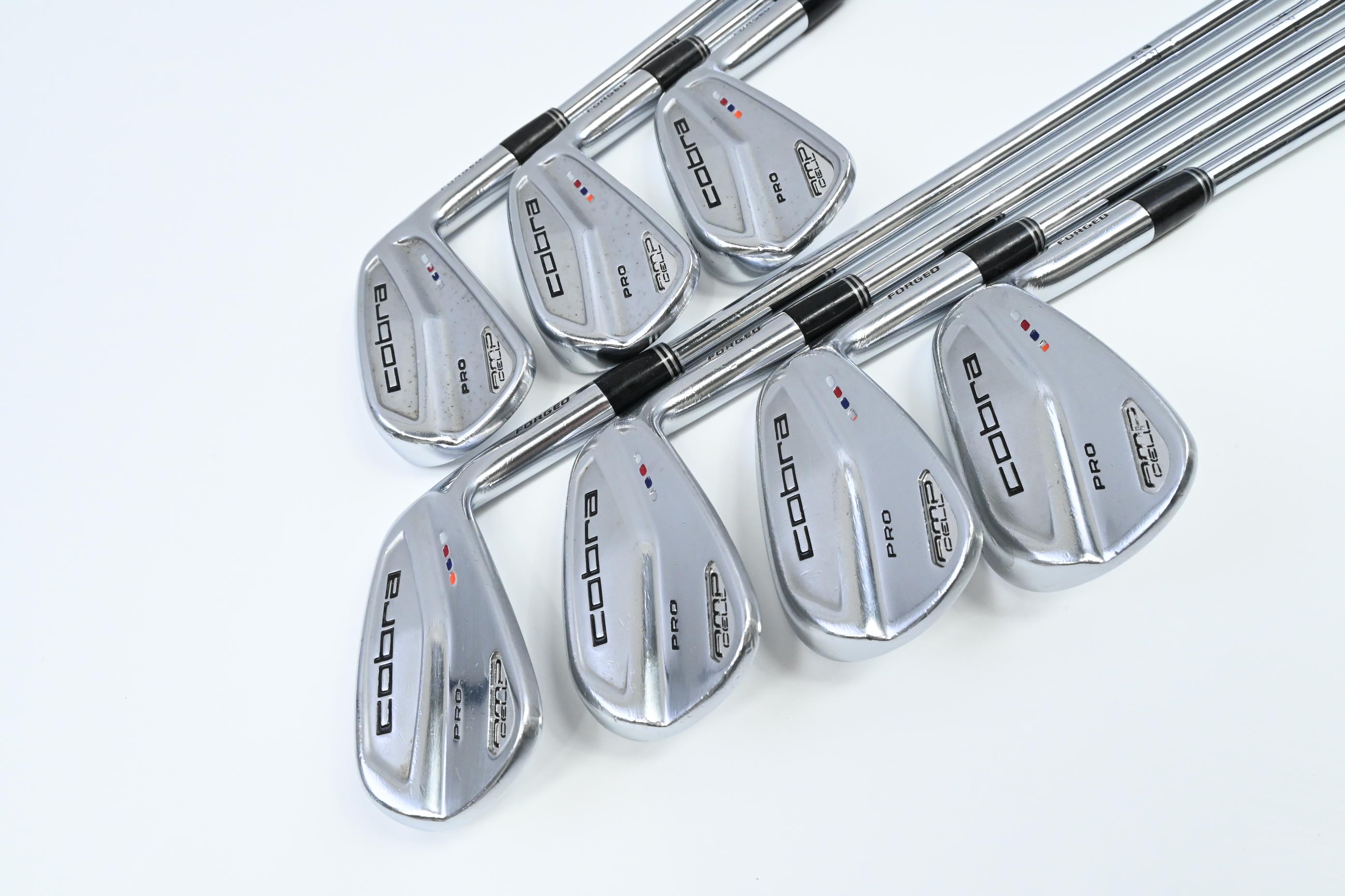 Cobra AMP Cell Pro Irons / 4-PW / Stiff Flex Dynamic Gold S300 Shafts