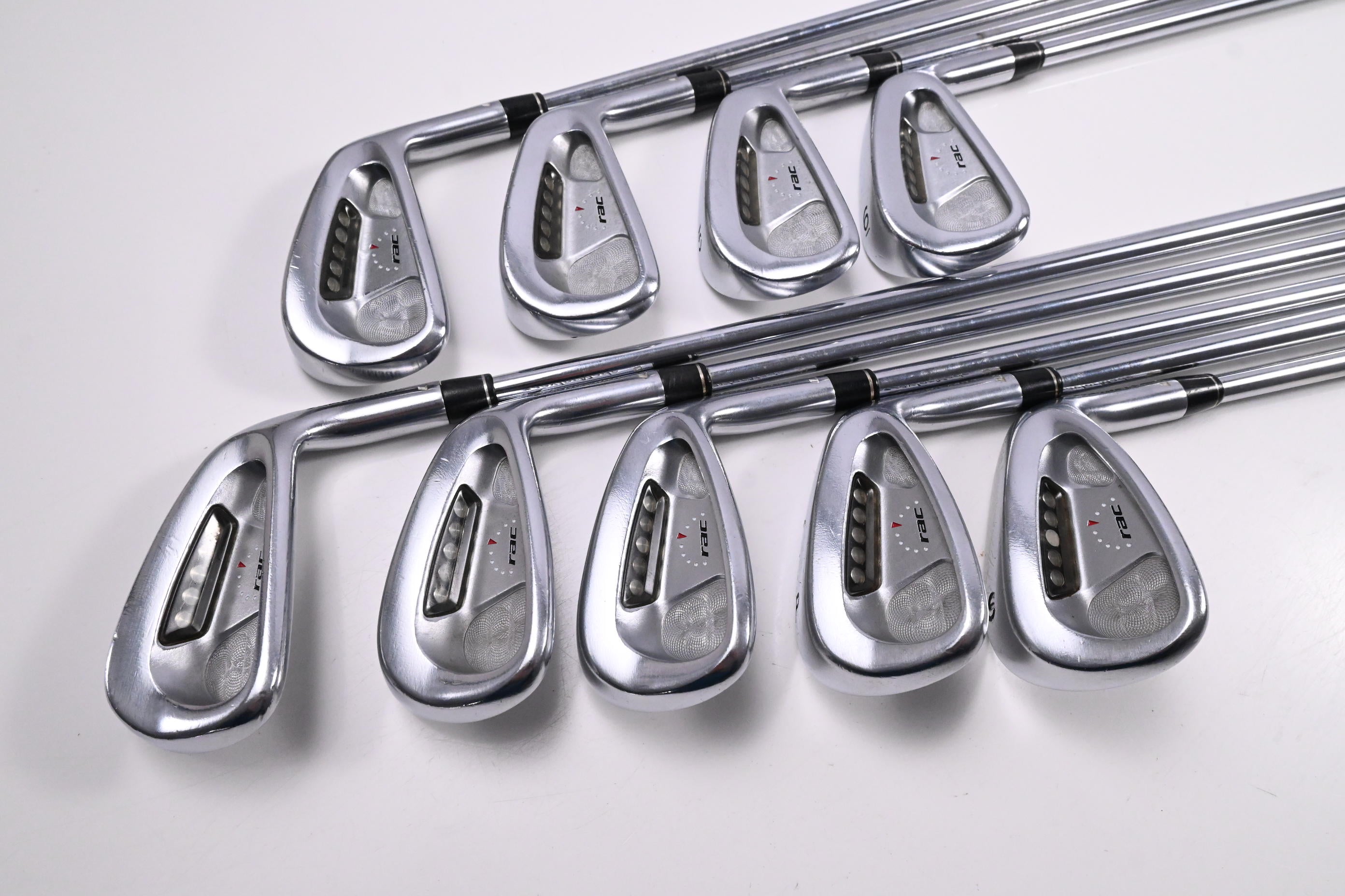 Taylormade RAC LT Irons / 3-PW+SW / Stiff Flex Rifle Flighted Shafts