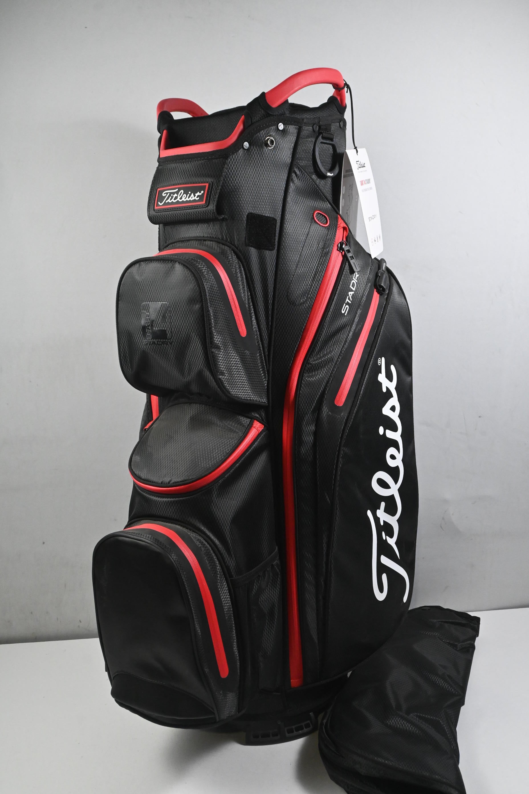 Titleist Cart 14 Stadry Cart Bag / 14-Way Divider / Black & Red