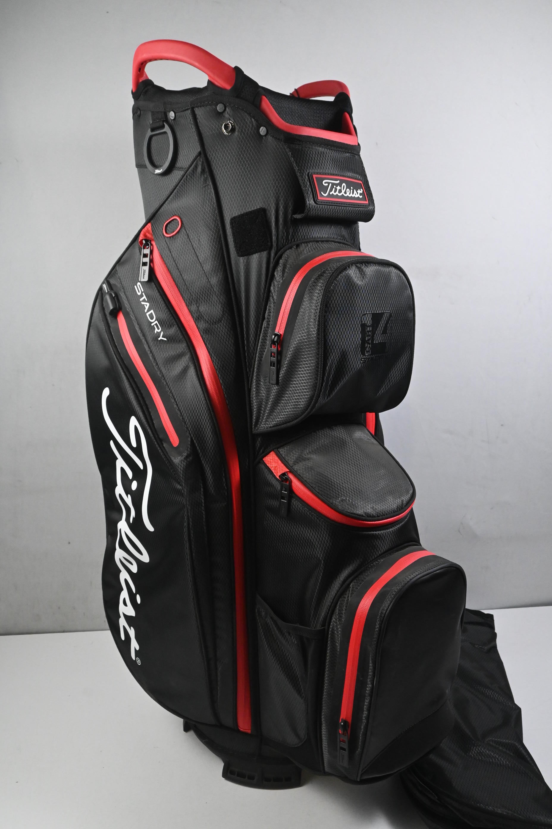 Titleist Cart 14 Stadry Cart Bag / 14-Way Divider / Black & Red