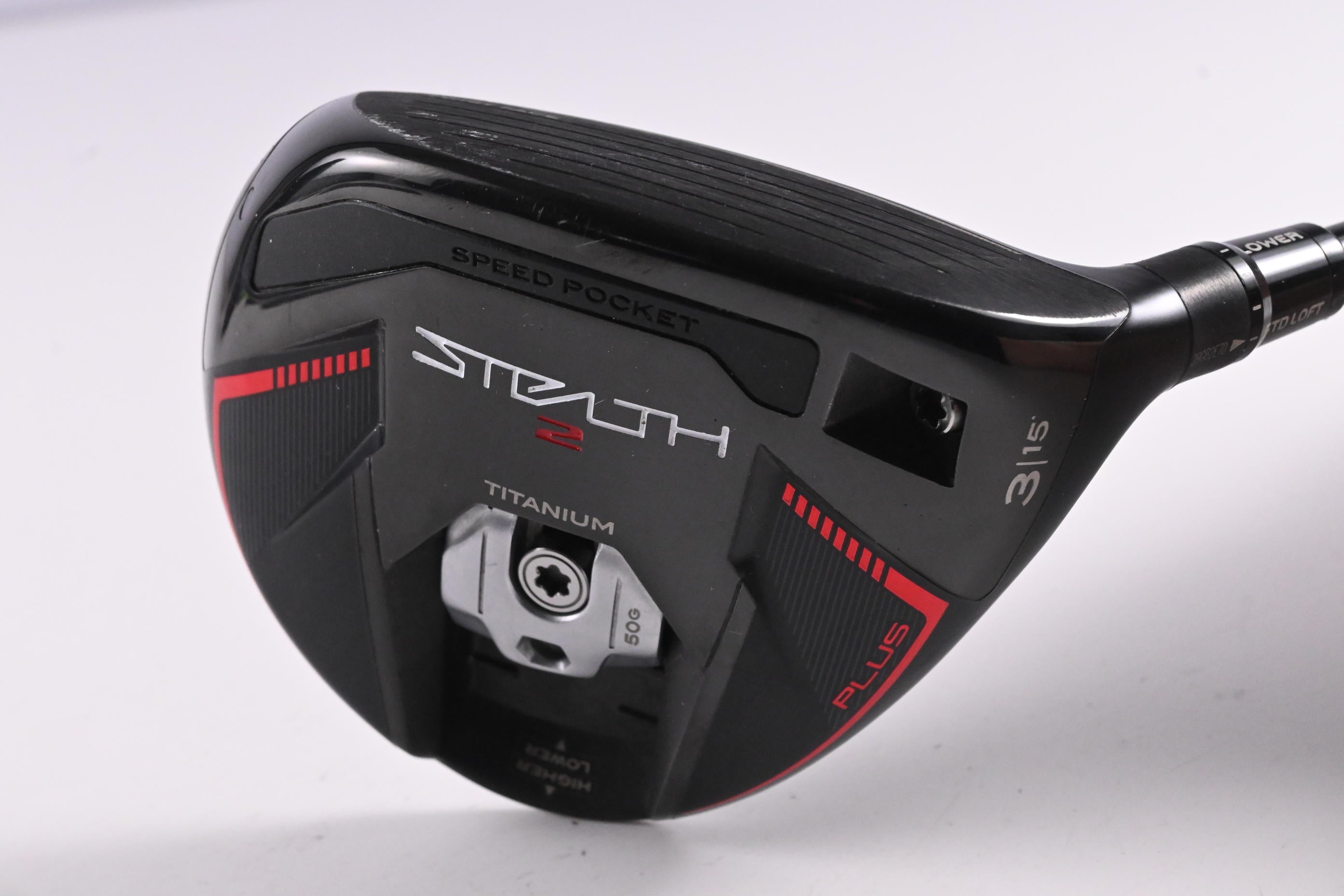 Taylormade Stealth 2 Plus #3 Wood / 15 Degree / Stiff Flex HZRDUS Smoke Red RDX