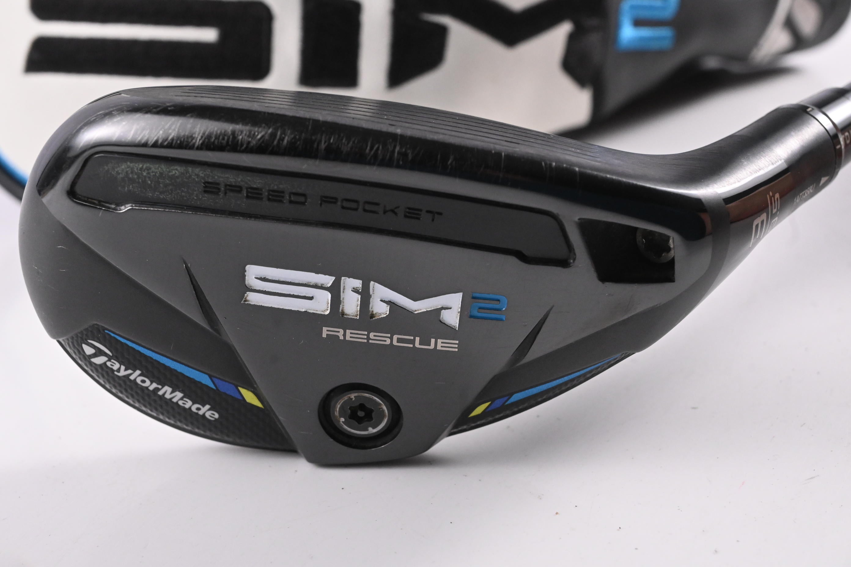 Taylormade SIM2 #3 Hybrid / 19.5 Degree / Stiff Flex Tensei AV Raw Blue 80 Shaft