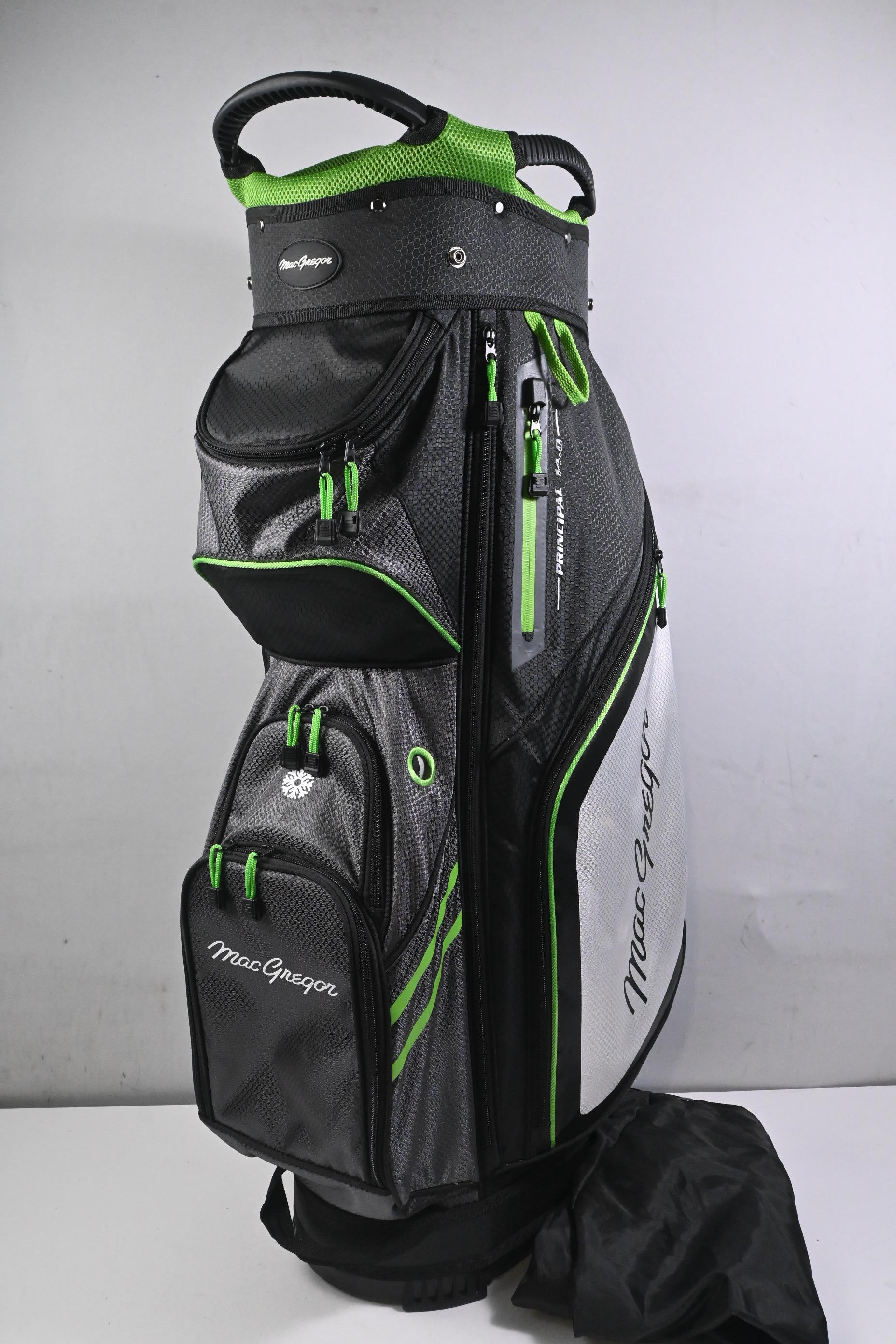 MacGregor Principal 14.0 Cart Bag / 14-Way Divider / Black, Grey & White