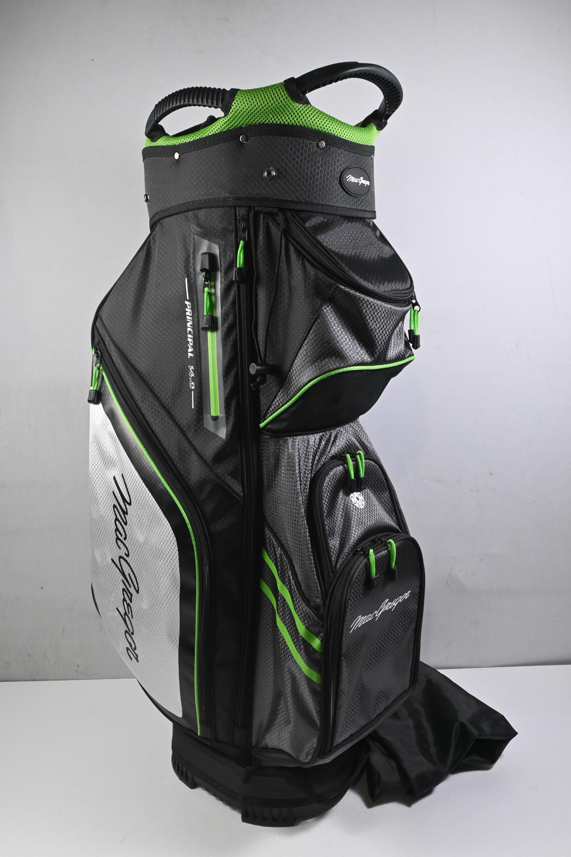 MacGregor Principal 14.0 Cart Bag / 14-Way Divider / Black, Grey & White
