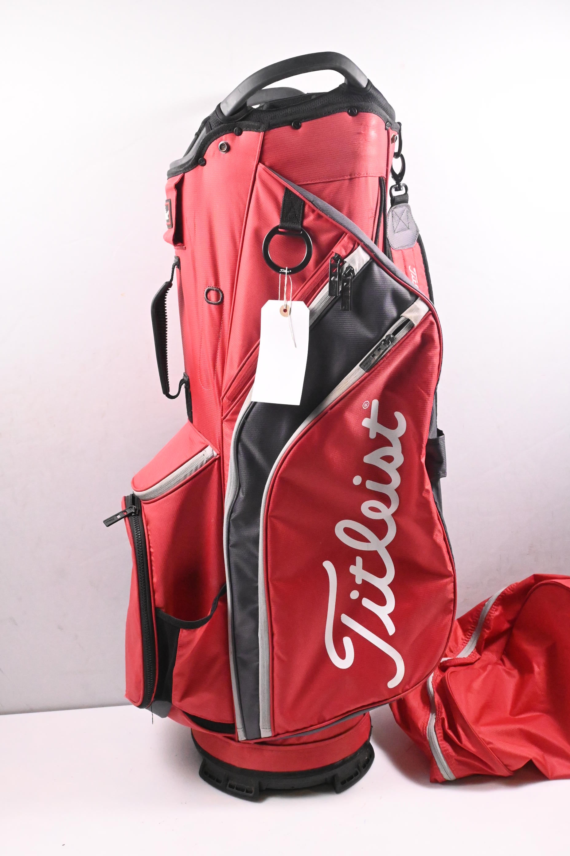Titleist Cart Bag / 14-Way Divider / Red & Grey