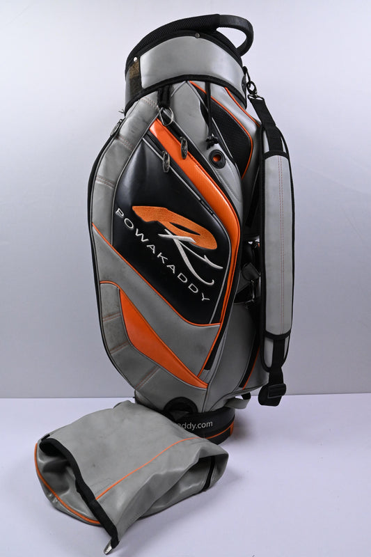 Powakaddy Cart Bag / 14-Way Divider / Grey, Black & Orange