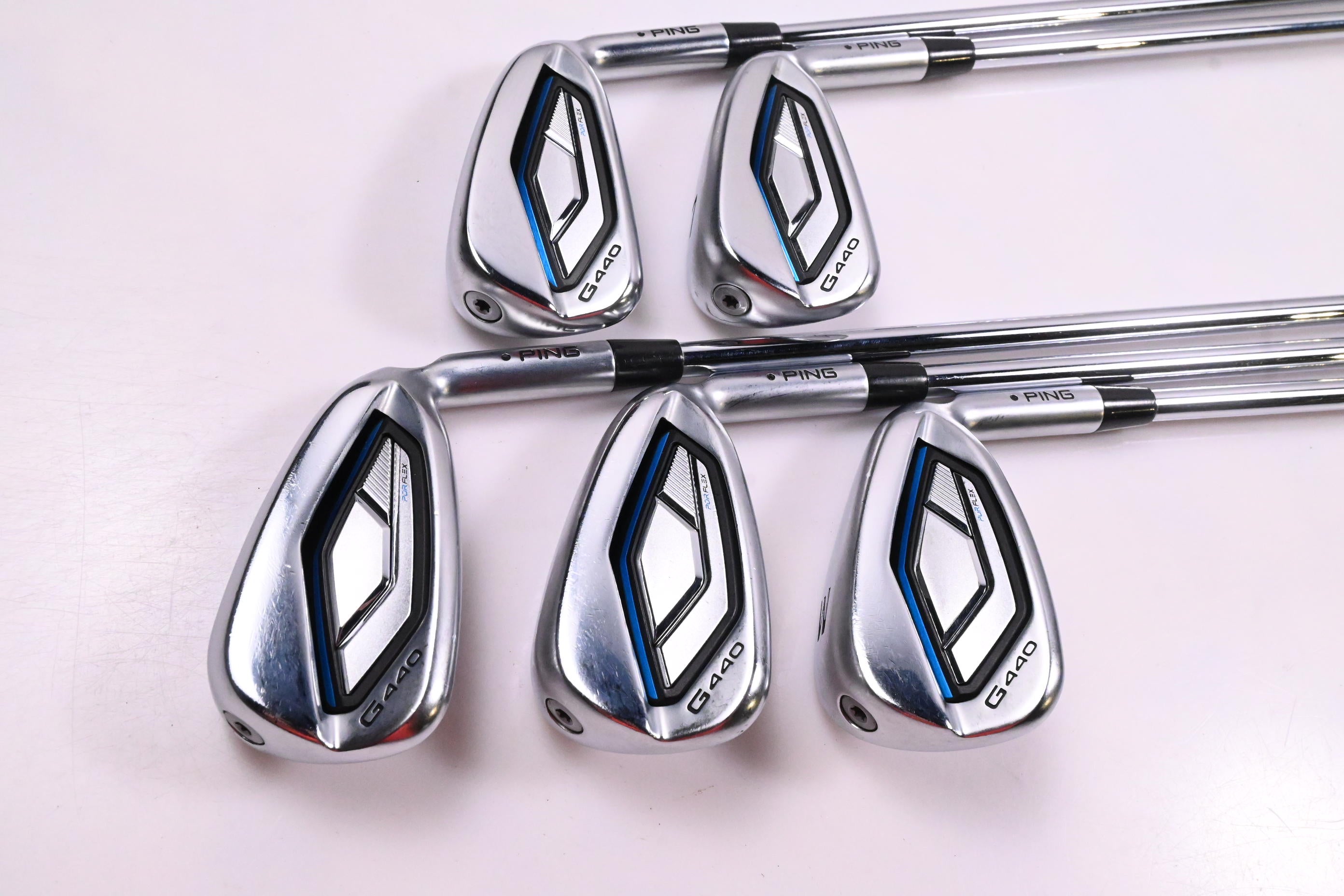 Ping G440 Irons / 6-PW / Black Dot / Regular Flex Ping AWT 3.0 Shafts