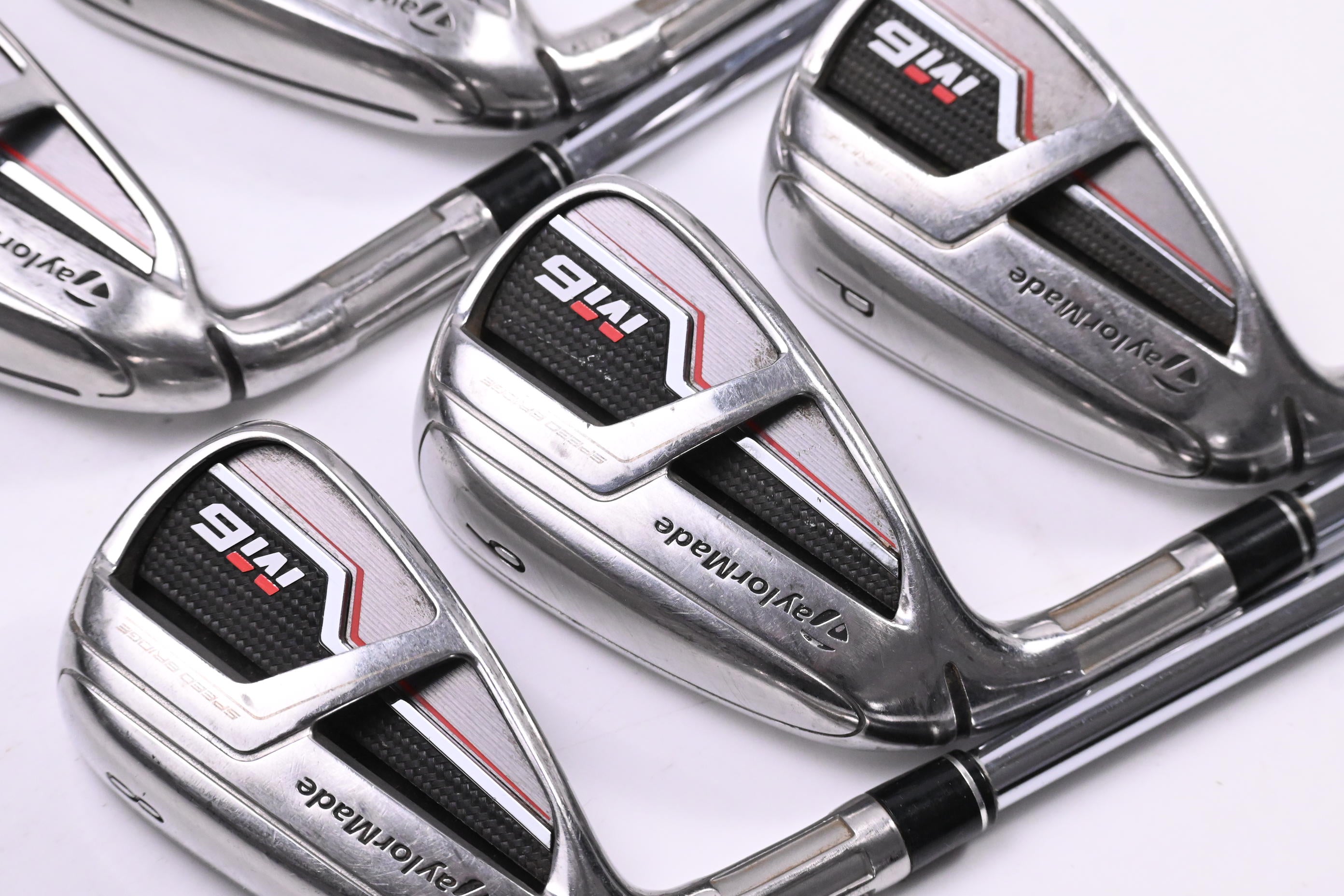Left Hand Taylormade M6 Irons / 6-PW / Regular Flex KBS MAX 85 Shafts